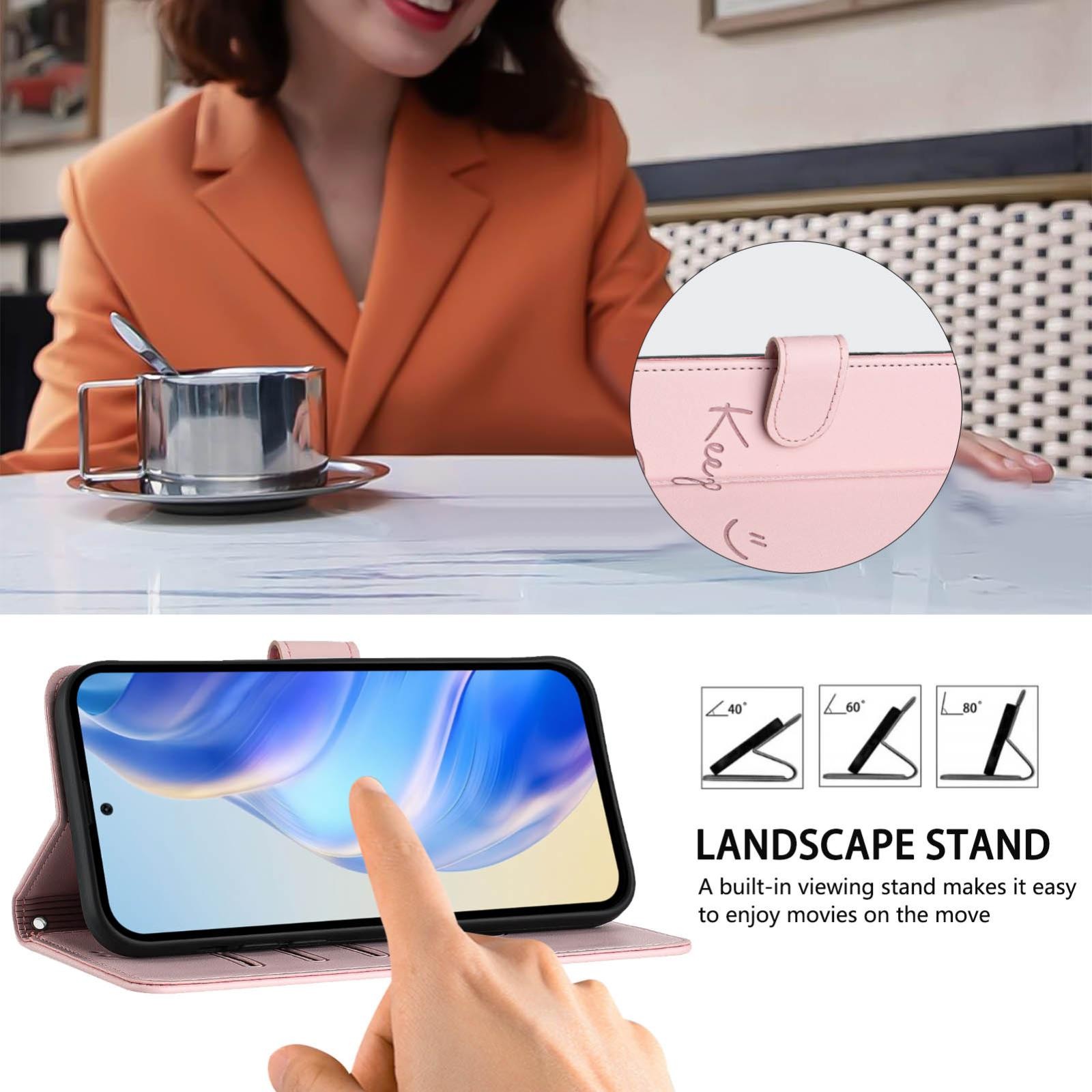 Xiaomi Redmi Note 15 Pro 5G Smile Embossing RFID Leather Pink-Θήκη Βιβλίο