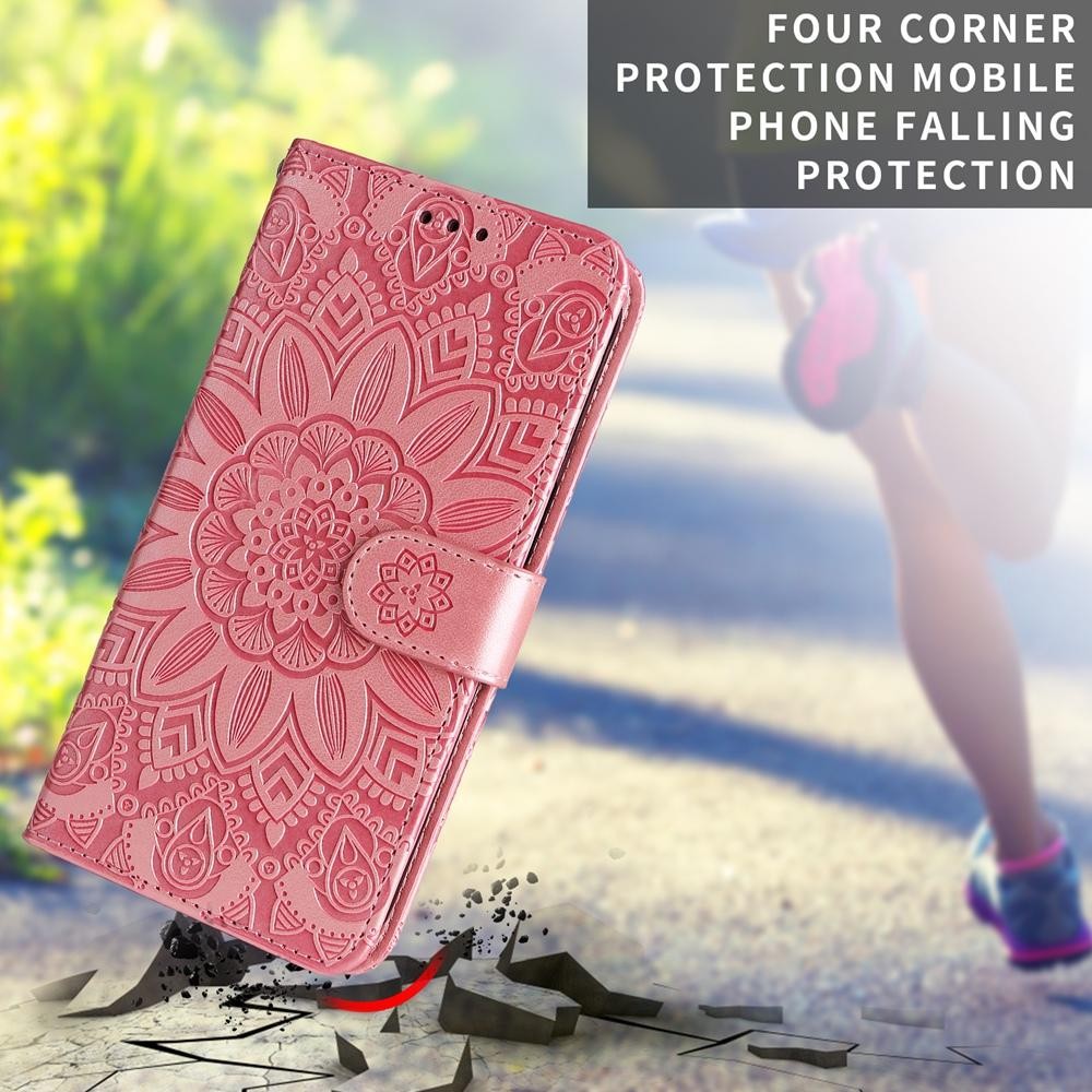 Xiaomi Redmi Note 15 Pro 4G Embossed Sunflower Leather Rose Gold-Θήκη Βιβλίο