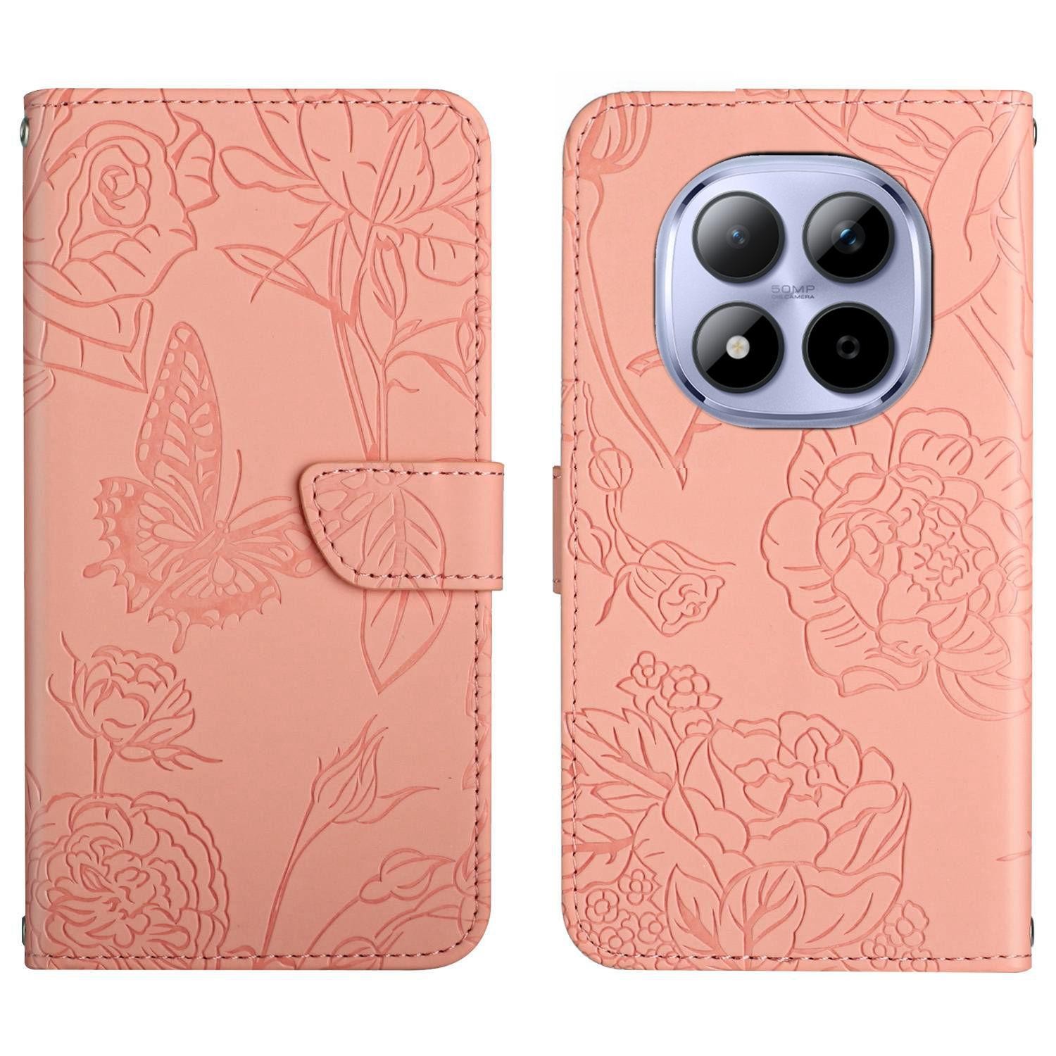 Xiaomi Redmi Note 15 Pro+ 5G Skin Feel Butterfly Embossed Flip Leather Pink-Θήκη Βιβλίο