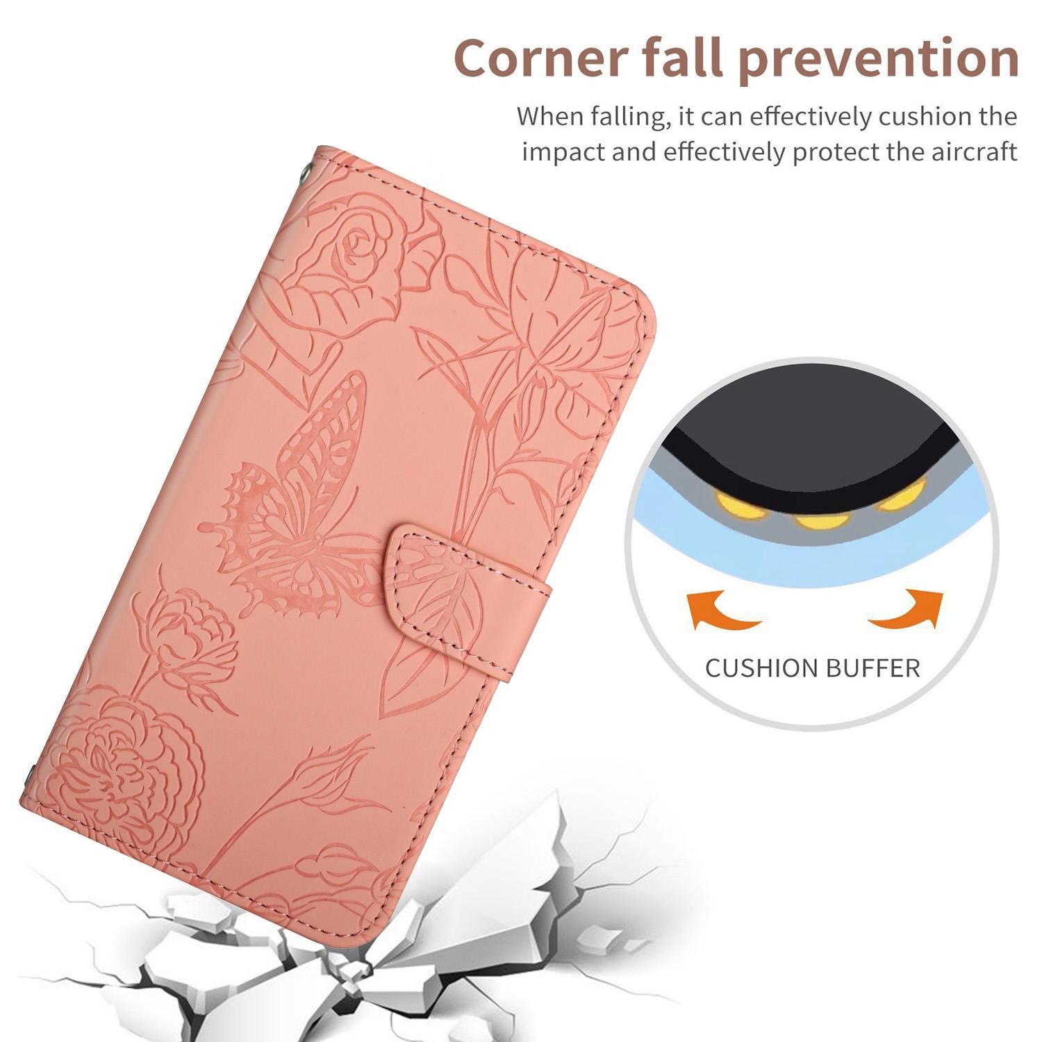 Xiaomi Redmi Note 15 Pro+ 5G Skin Feel Butterfly Embossed Flip Leather Pink-Θήκη Βιβλίο