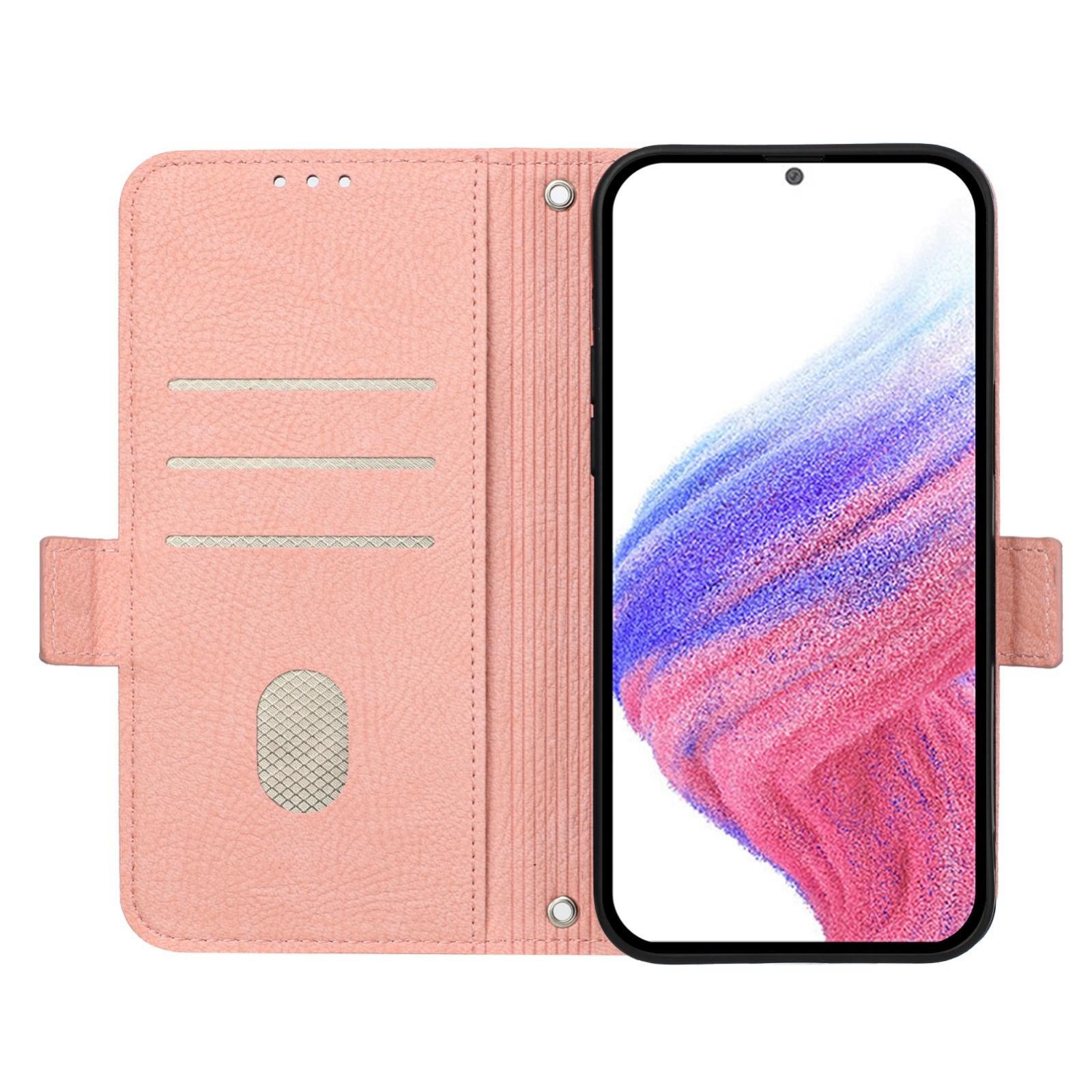 Xiaomi Redmi Note 15 4G / 5G Embossed Rose RFID Anti-theft Leather Pink-Θήκη Βιβλίο