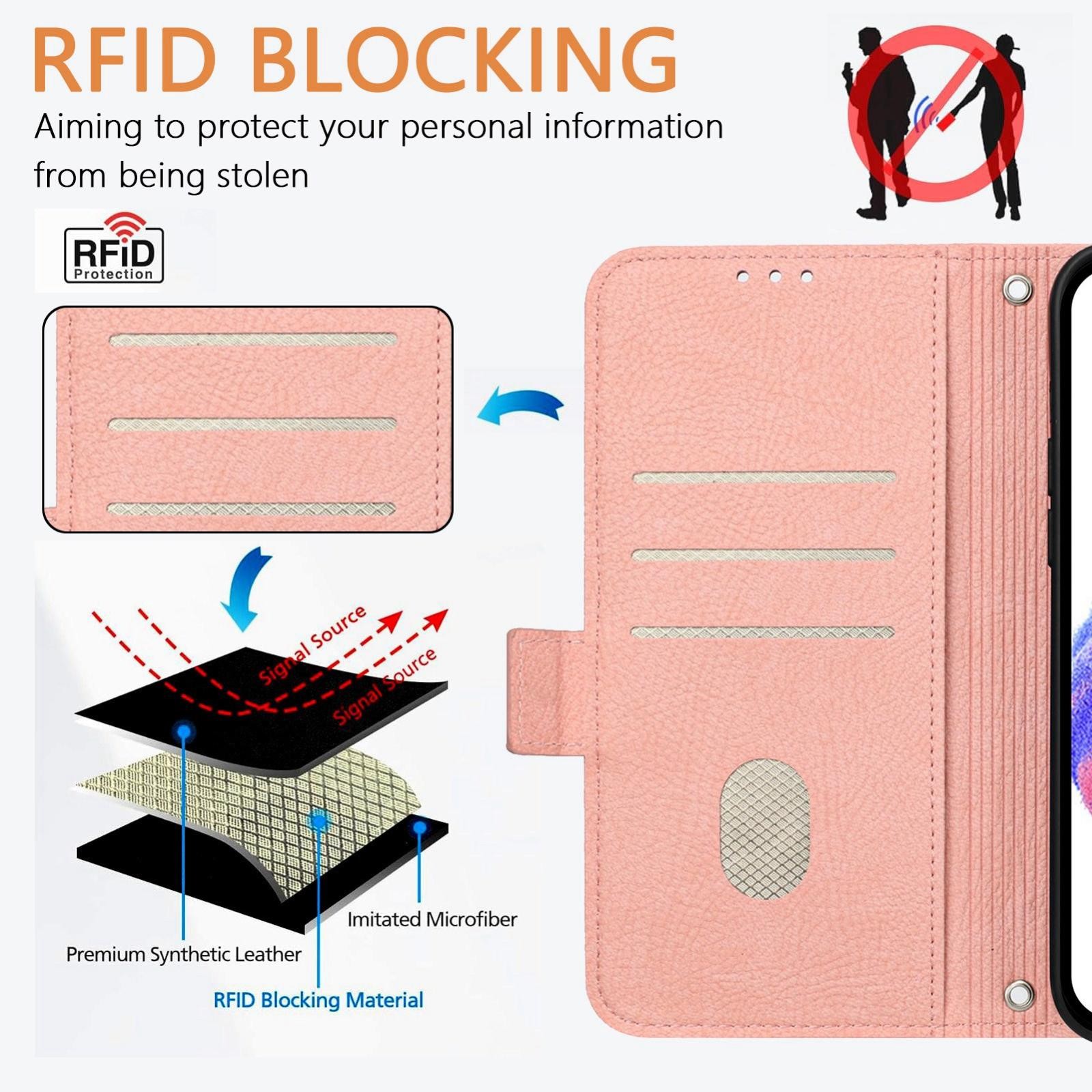 Xiaomi Redmi Note 15 4G / 5G Embossed Rose RFID Anti-theft Leather Pink-Θήκη Βιβλίο