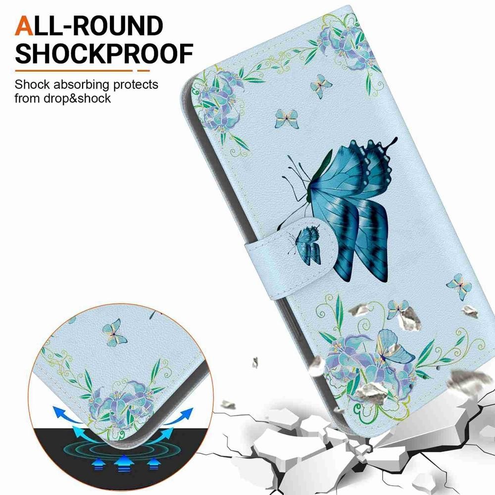Xiaomi Redmi Note 15 Pro 5G Crystal Texture Colored Leather Blue Pansies Drawing-Θήκη Βιβλίο
