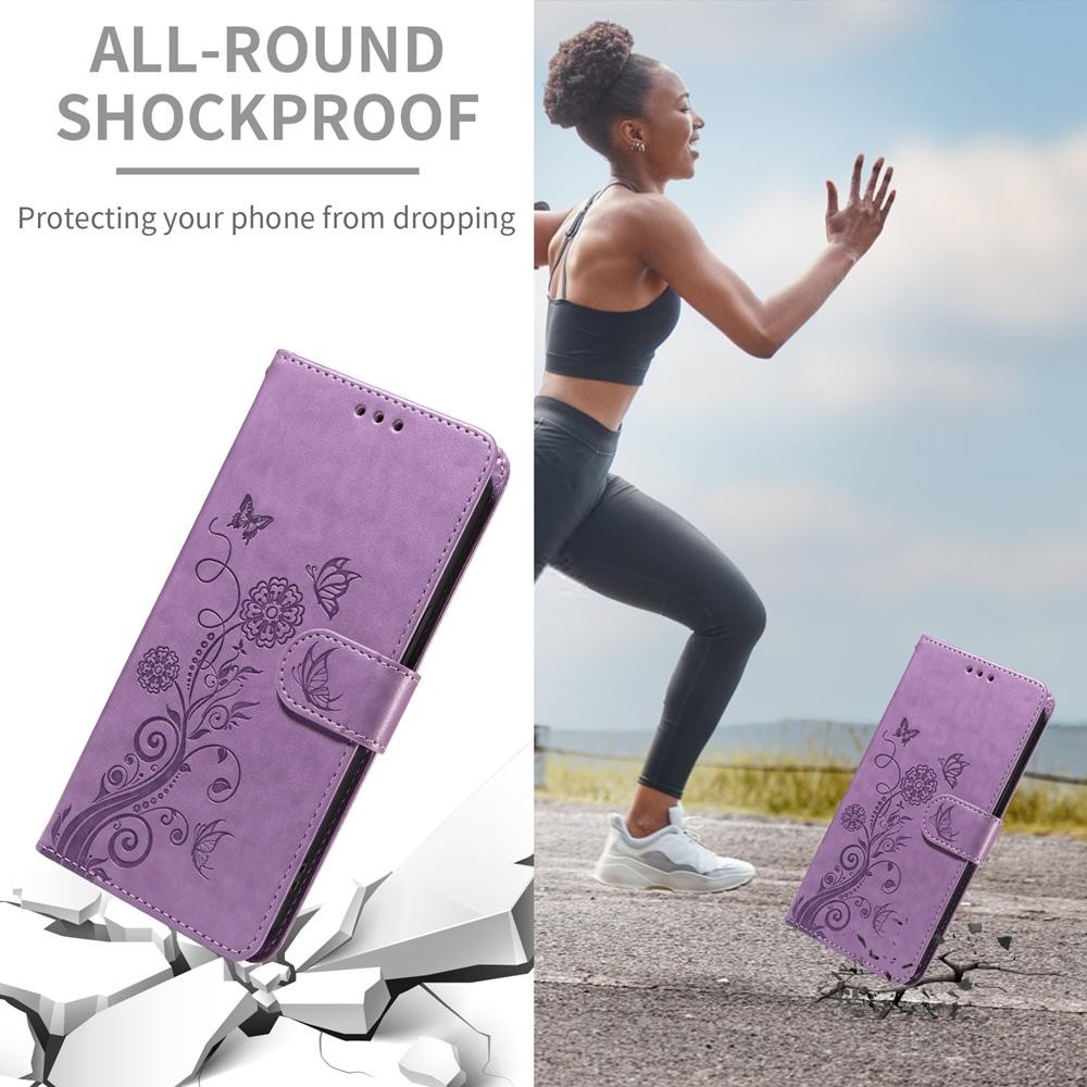 Xiaomi Redmi Note 15 Pro 4G Embossed Butterfly Flowers Leather Purple-Θήκη Βιβλίο