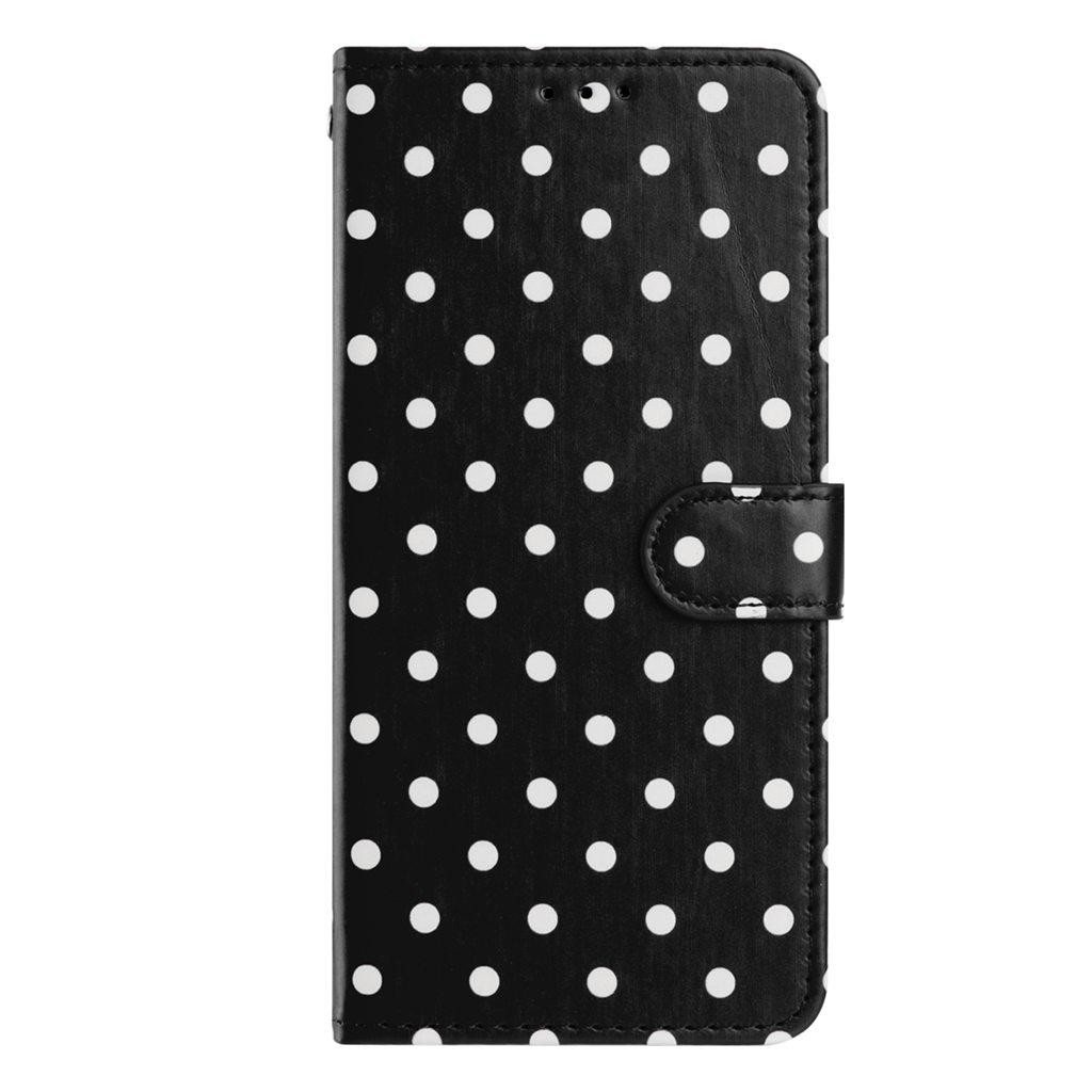 Xiaomi Redmi Note 15 4G / 5G Small Dots Pattern Vegan Black-Θήκη Βιβλίο