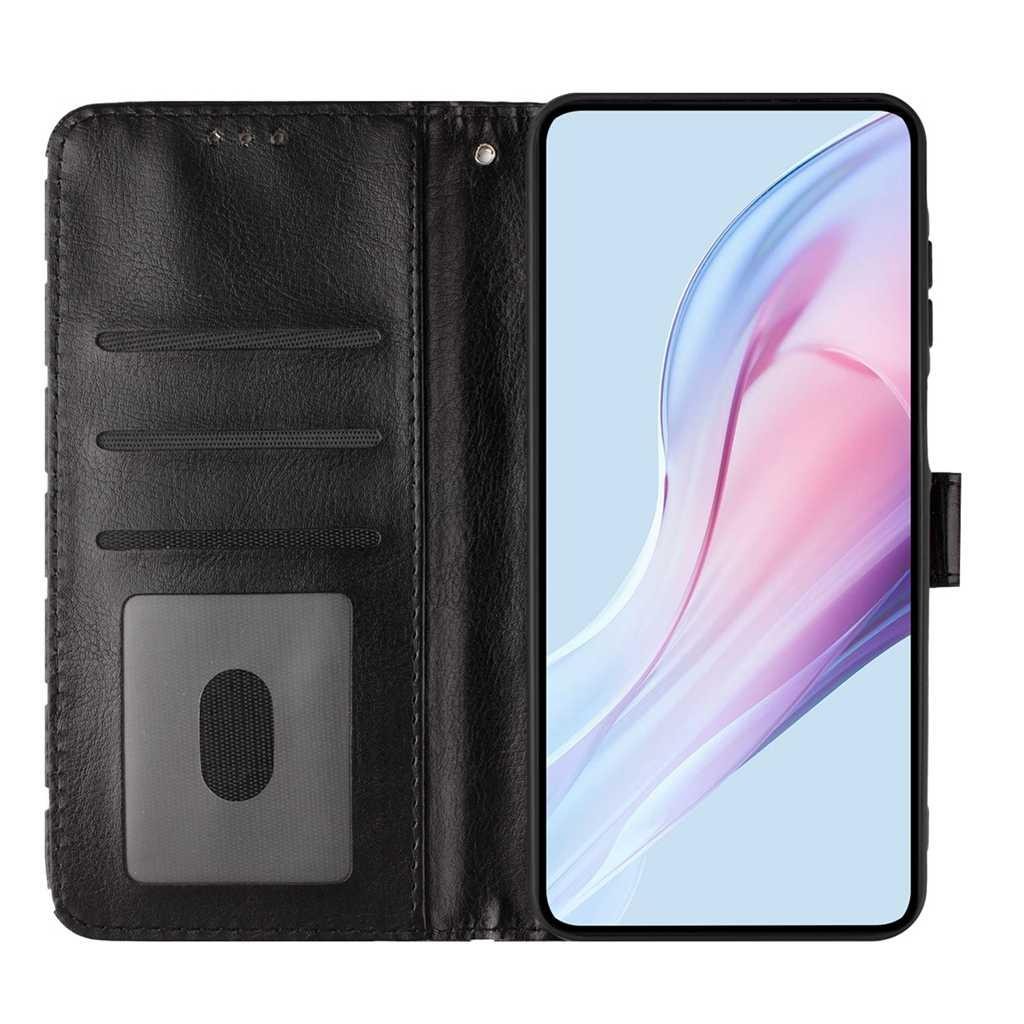 Xiaomi Redmi Note 15 4G / 5G Small Dots Pattern Vegan Black-Θήκη Βιβλίο