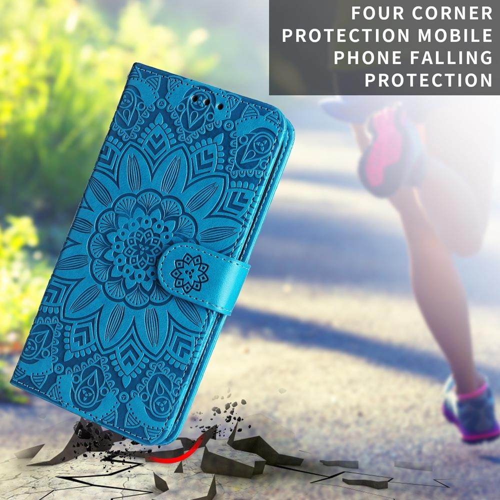 Xiaomi Redmi Note 15 Pro 4G Embossed Sunflower Leather Blue-Θήκη Βιβλίο