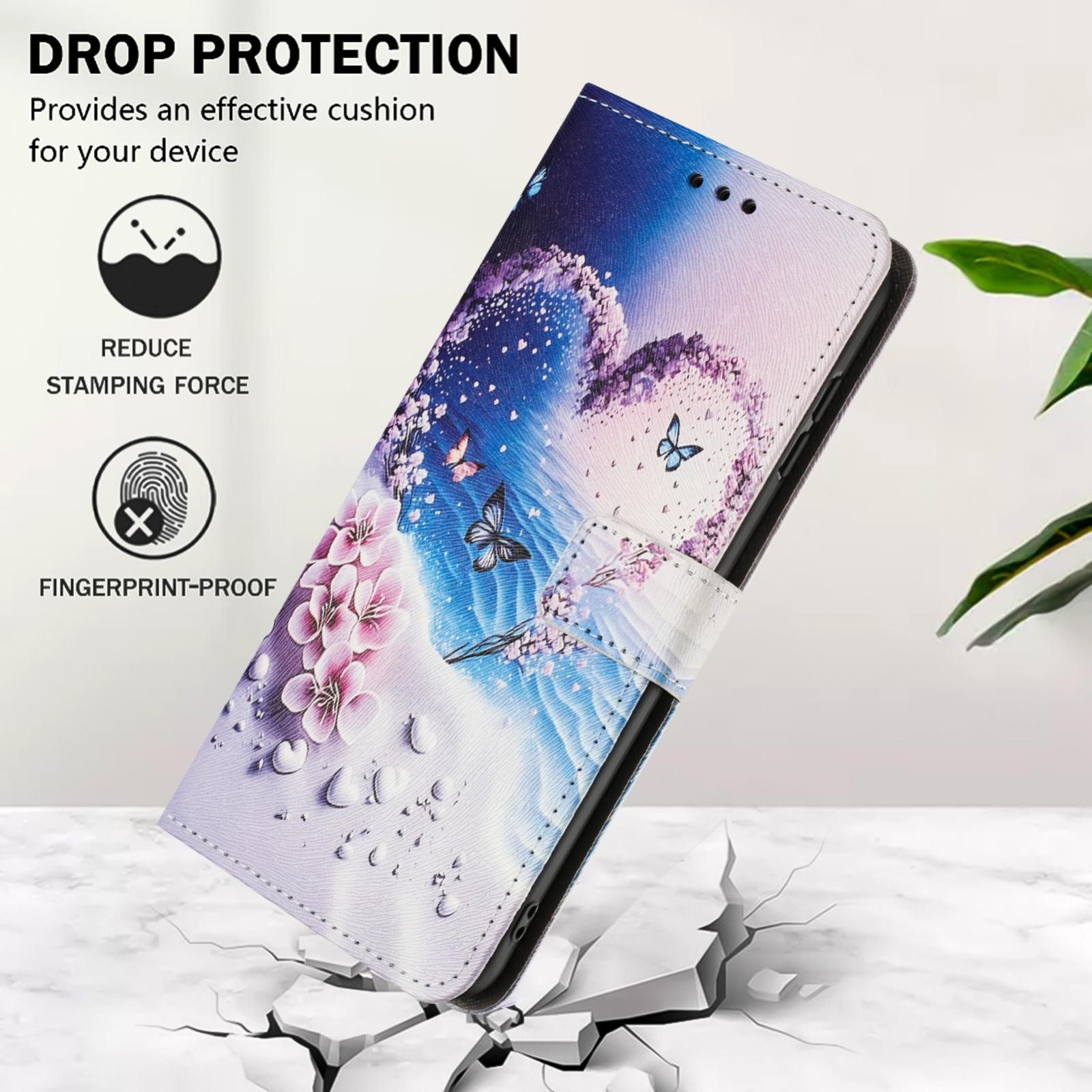 Xiaomi Redmi Note 15 Pro+ 5G Color Pattern Leather Love Butterfly Drawing-Θήκη Βιβλίο