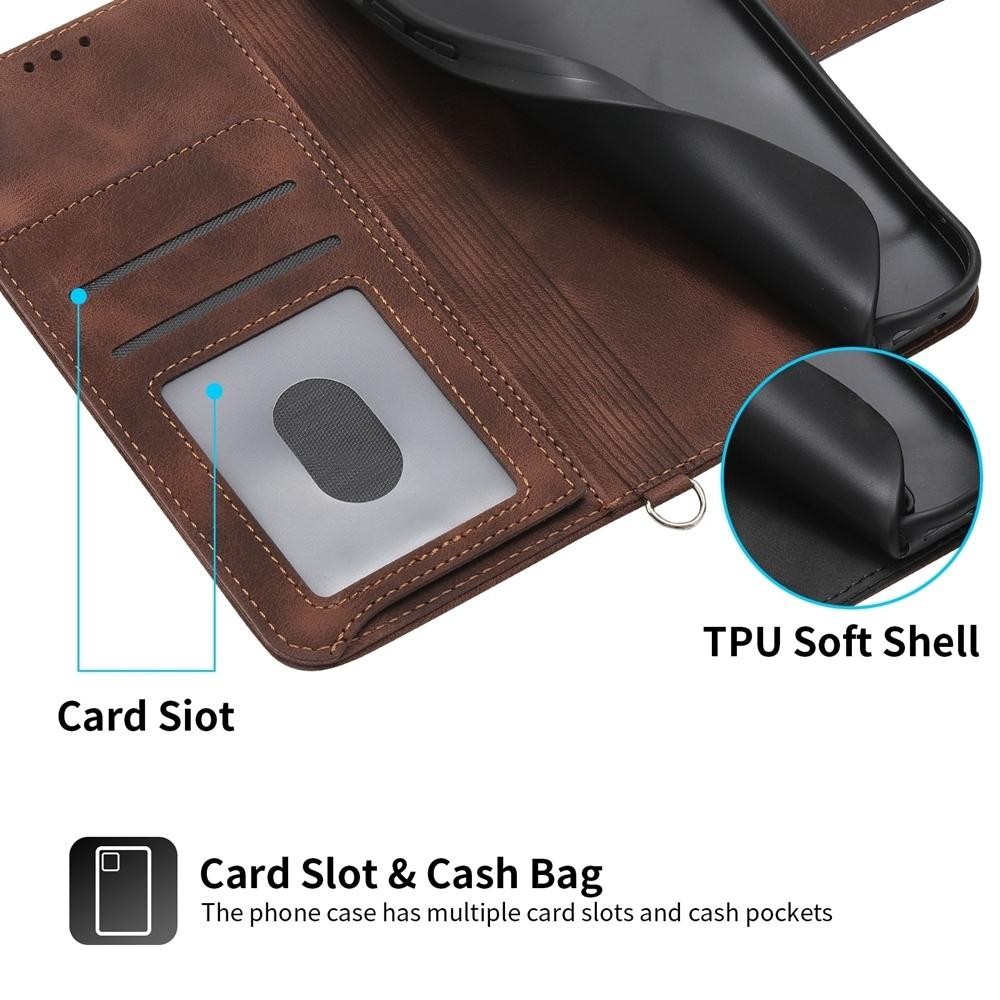 Xiaomi Redmi Note 15 Pro 4G Skin Feel Flowers Embossed Wallet Leather Brown-Θήκη Βιβλίο