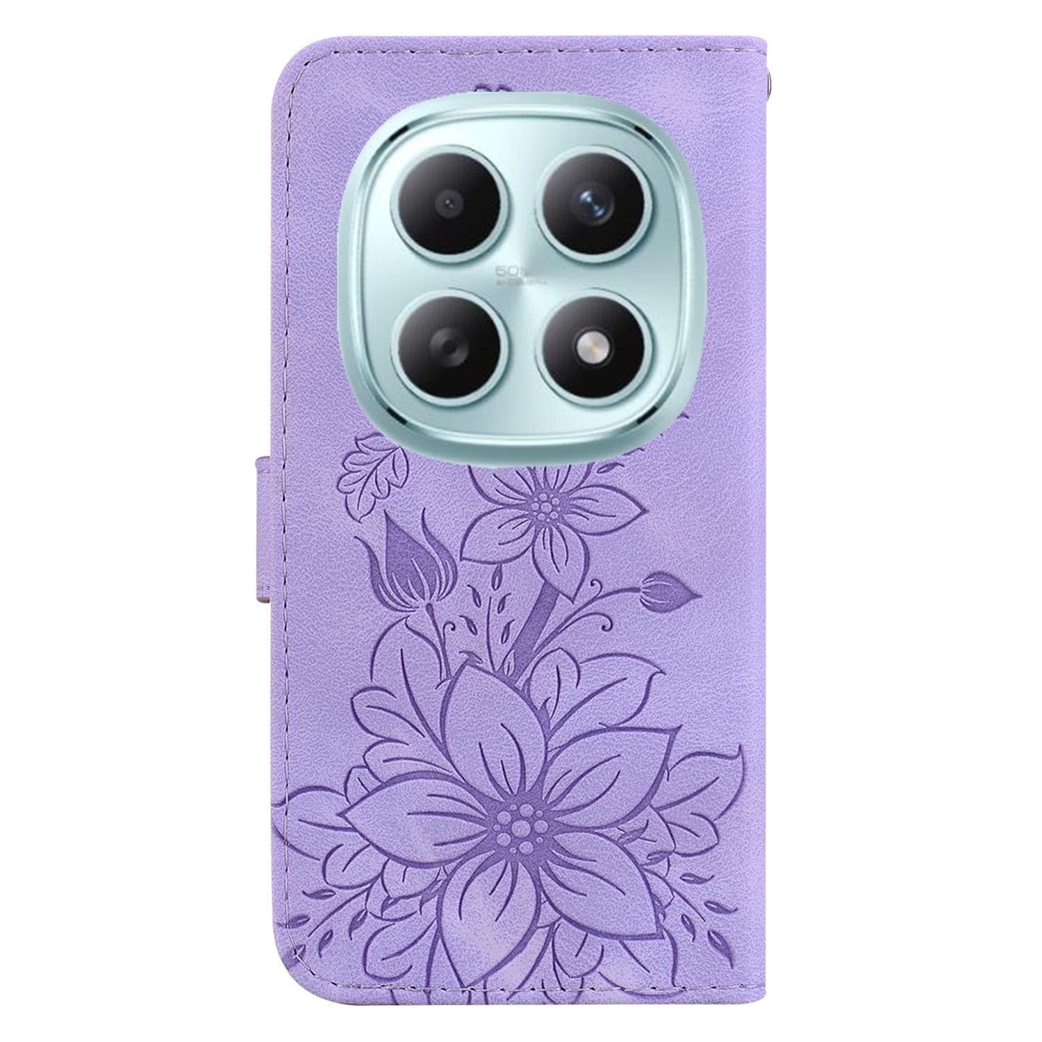 Xiaomi Redmi Note 15 4G / 5G /Poco M8 5G Lily Embossed Leather Purple-Θήκη Βιβλίο