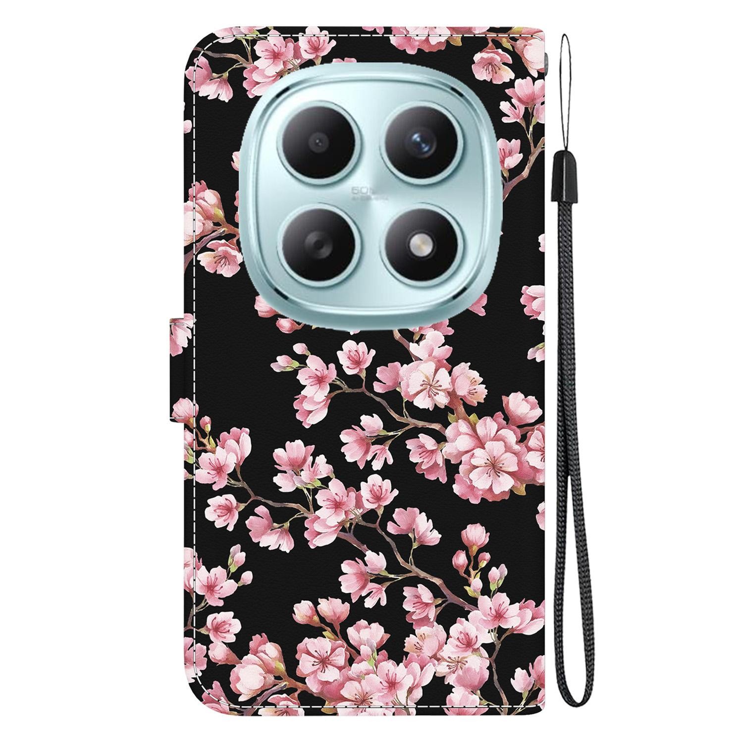 Xiaomi Redmi Note 15 4G / 5G / Poco M8 5G Crystal Texture Colored Leather Plum Bossom Drawing-Θήκη Βιβλίο