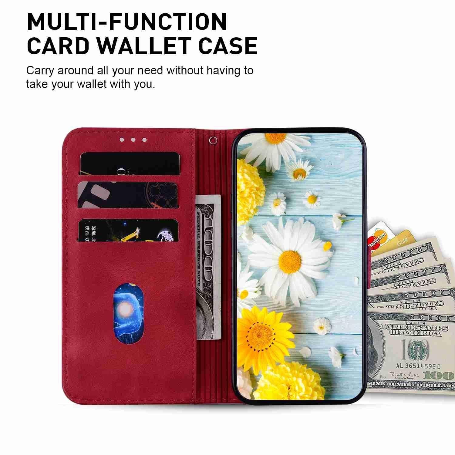 Xiaomi Redmi Note 15 4G / 5G/Poco M8 5G Lily Embossed Leather Red-Θήκη Βιβλίο