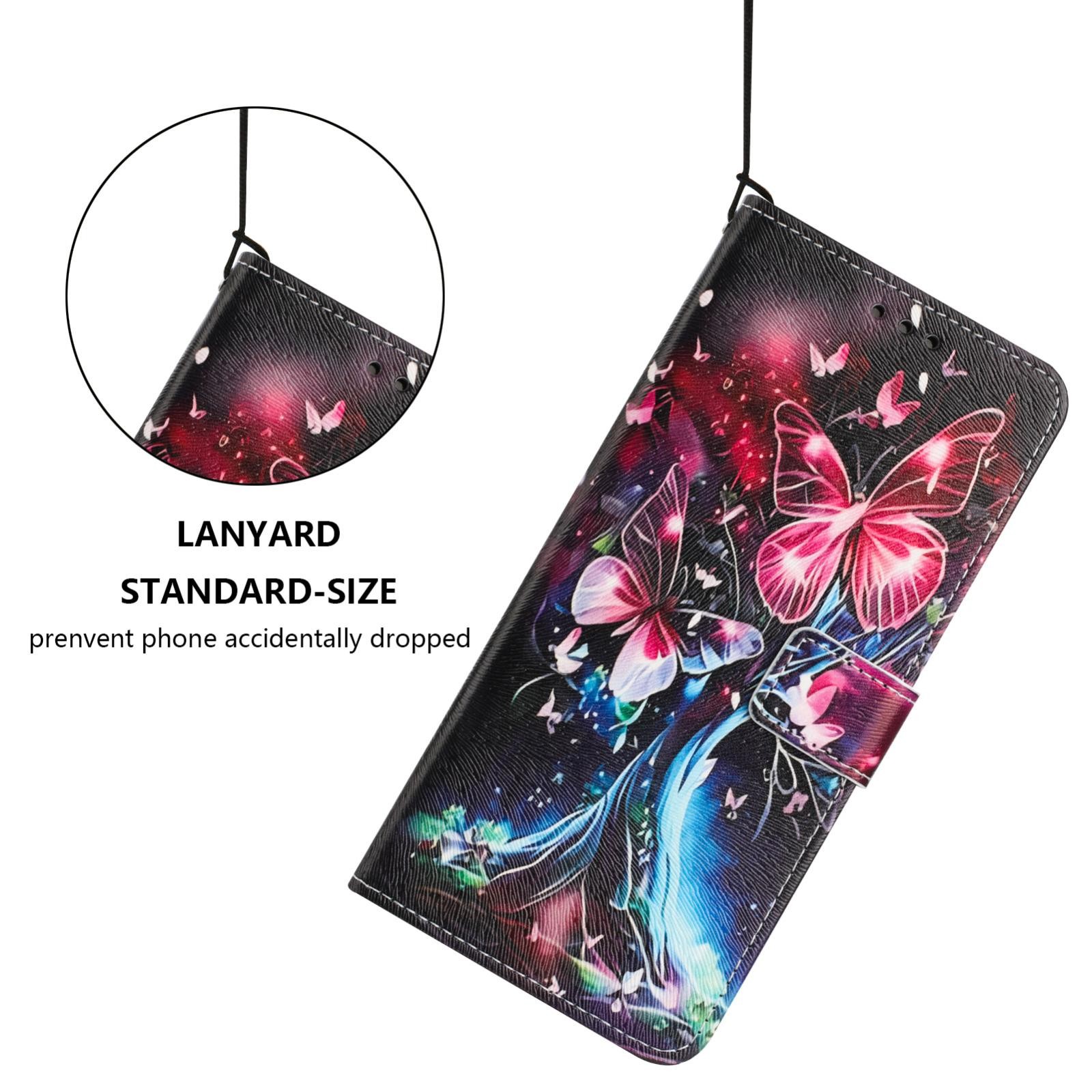 Xiaomi Redmi Note 15 5G / 4G Color Pattern Leather Butterfly Tree Drawing-Θήκη Βιβλίο