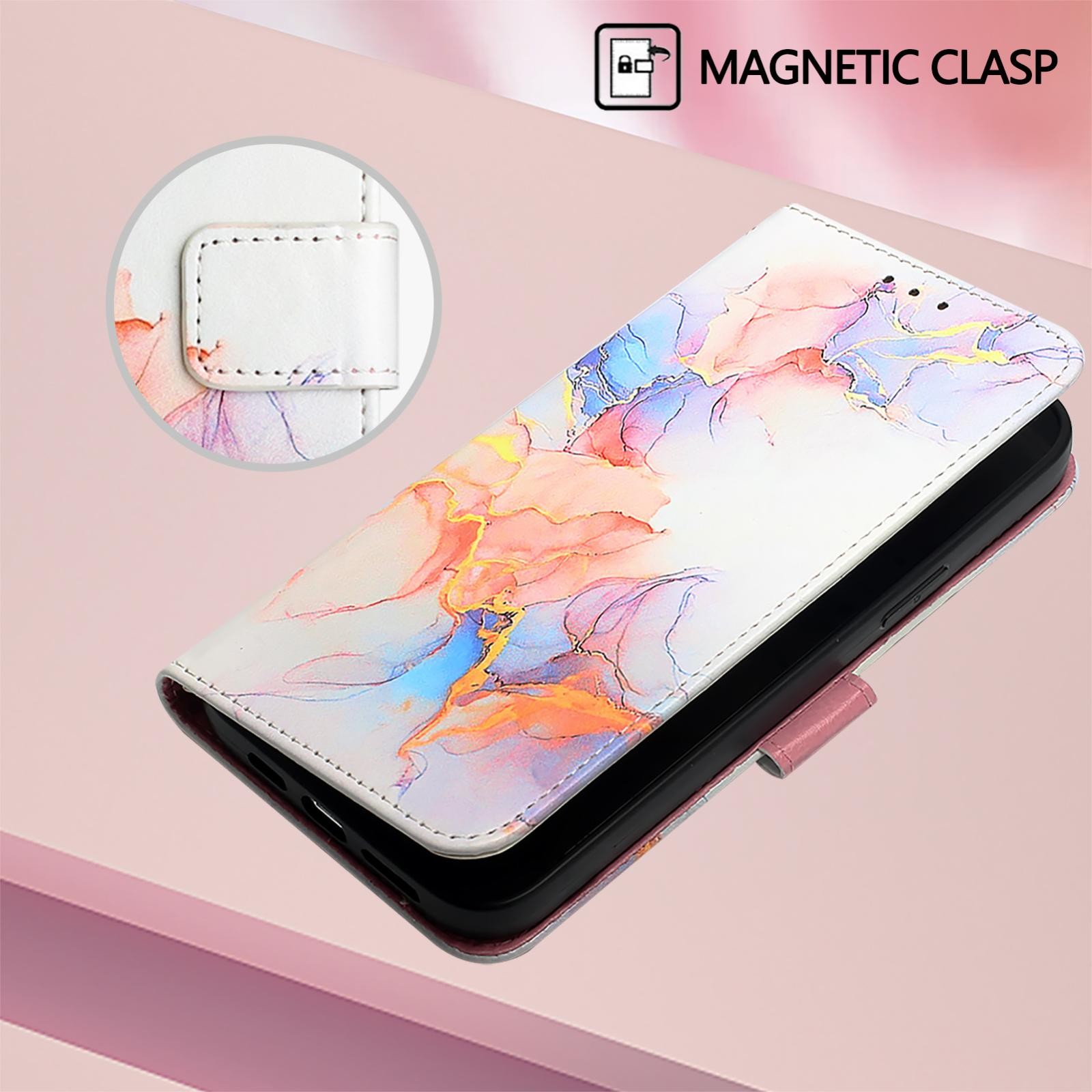Xiaomi Redmi Note 15 Pro 5G PT003 Marble Pattern Flip Leather Galaxy Marble White-Θήκη Βιβλίο
