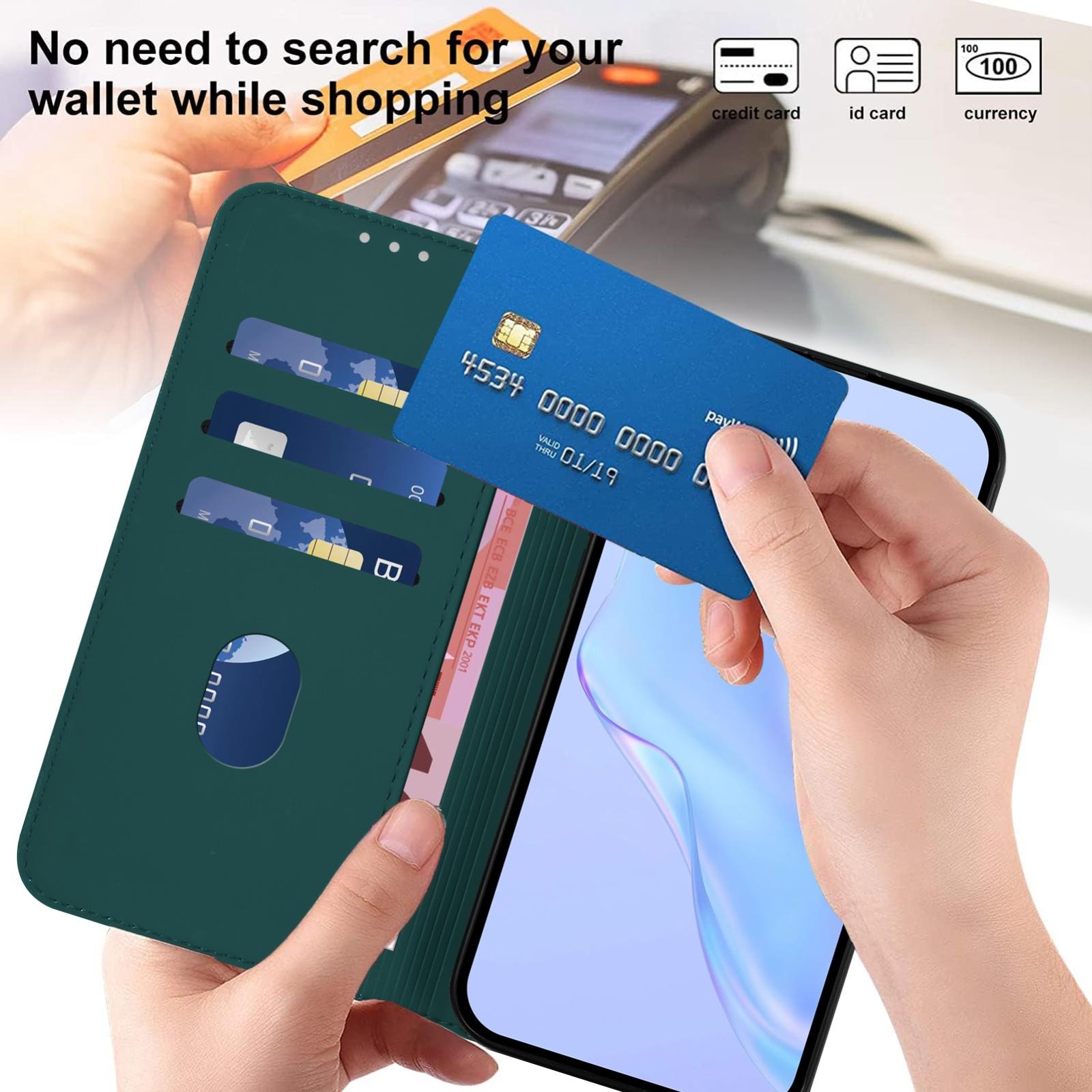 Xiaomi Redmi Note 15 Pro 5G Skin Feel Solid Color Leather with Lanyard Dark Green-Θήκη Βιβλίο