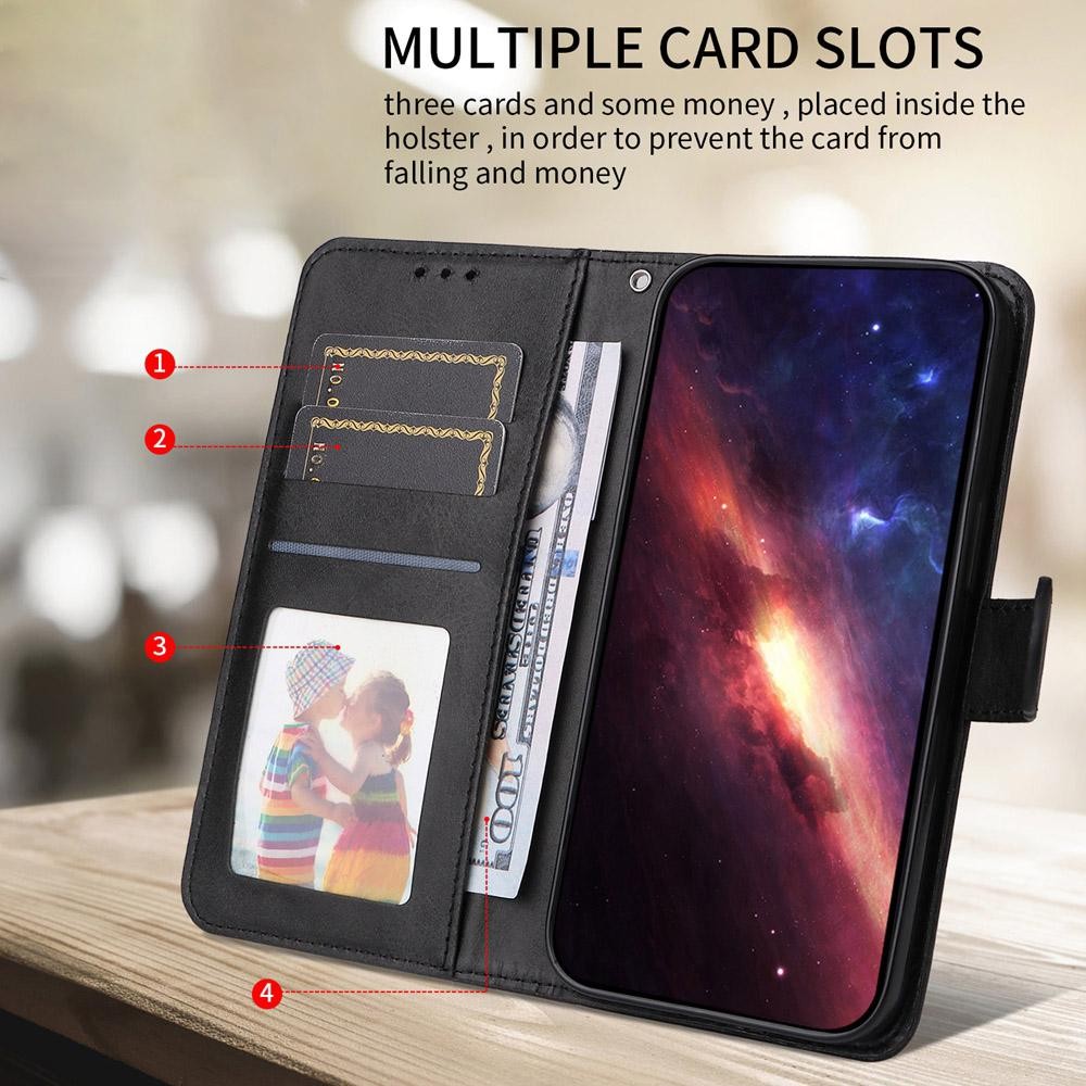 Xiaomi Redmi Note 15 Pro 4G Classic Calf Texture Flip Leather Black-Θήκη Βιβλίο