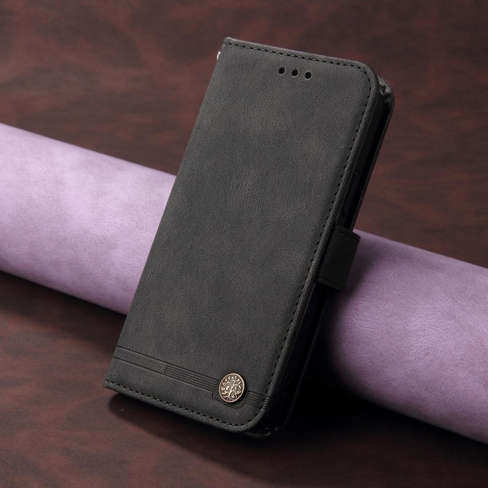 Xiaomi Redmi Note 15 Pro 5G Skin Feel Life Tree Metal Button Leather Black-Θήκη Βιβλίο
