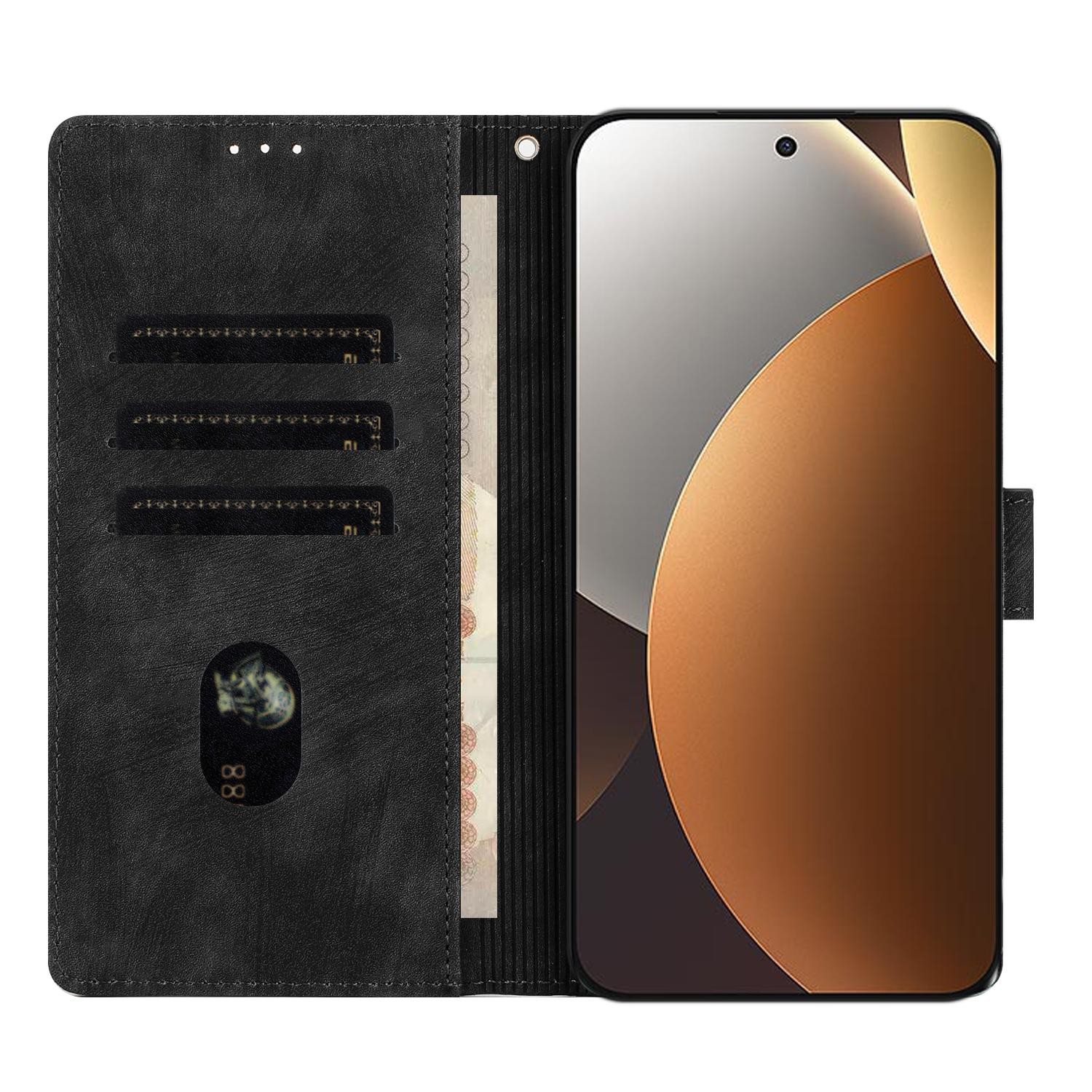 Xiaomi Redmi Note 15 Pro+ 5G Mandala Embossed Frosted Black-Θήκη Βιβλίο