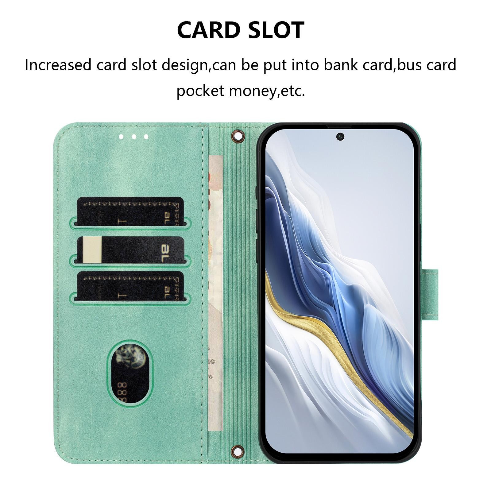 Xiaomi Redmi Note 15 5G / 4G / Poco M8 5G Line Splicing Buckle Retro Leather Mint-Θήκη Βιβλίο