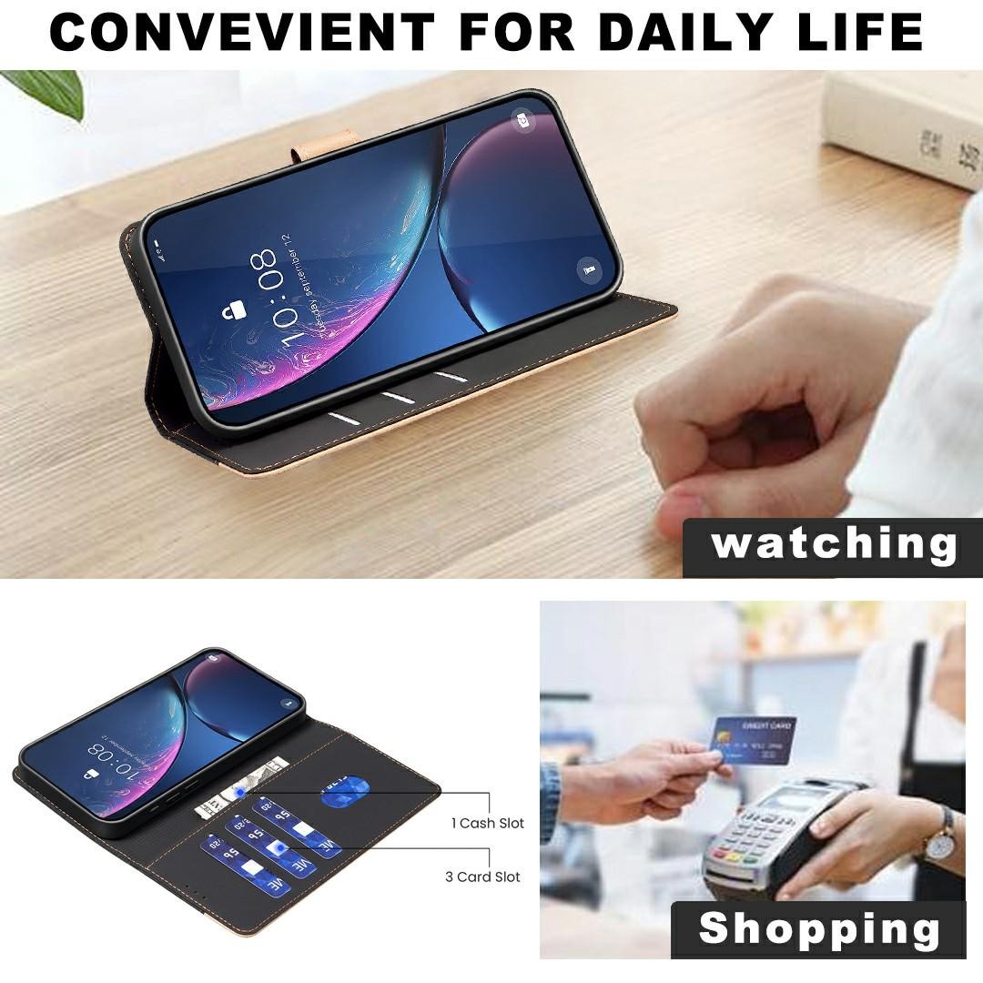 Binfen Xiaomi Redmi Note 15 Pro 4G Color Matching RFID Anti-theft Leather Black
