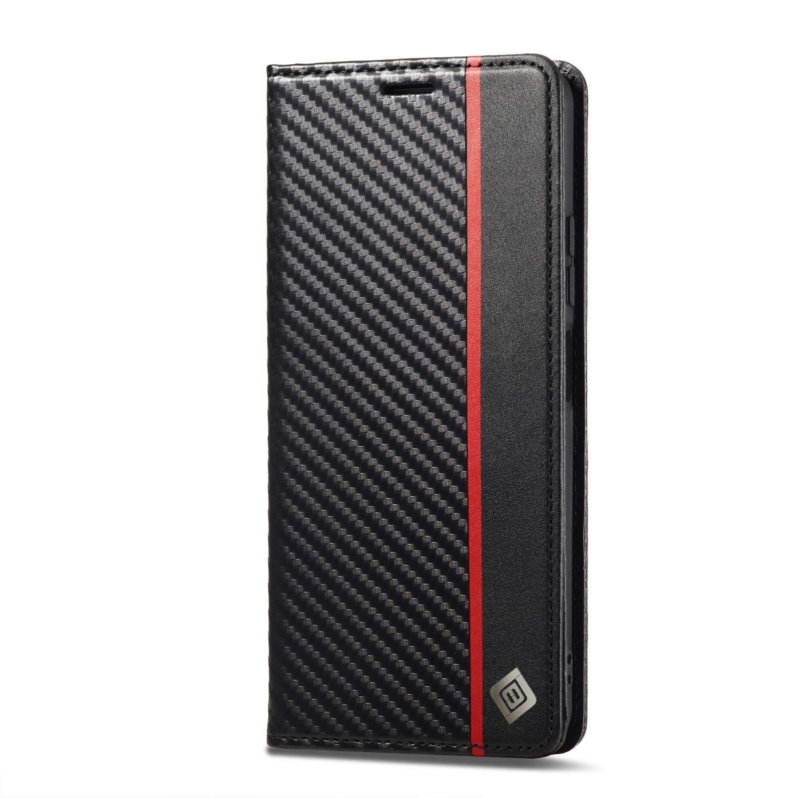 Lc.Imeeke XiaomiRedmi Note 15 Pro+ 5G Carbon Fiber Leather Vertical Black-Θήκη Βιβλίο