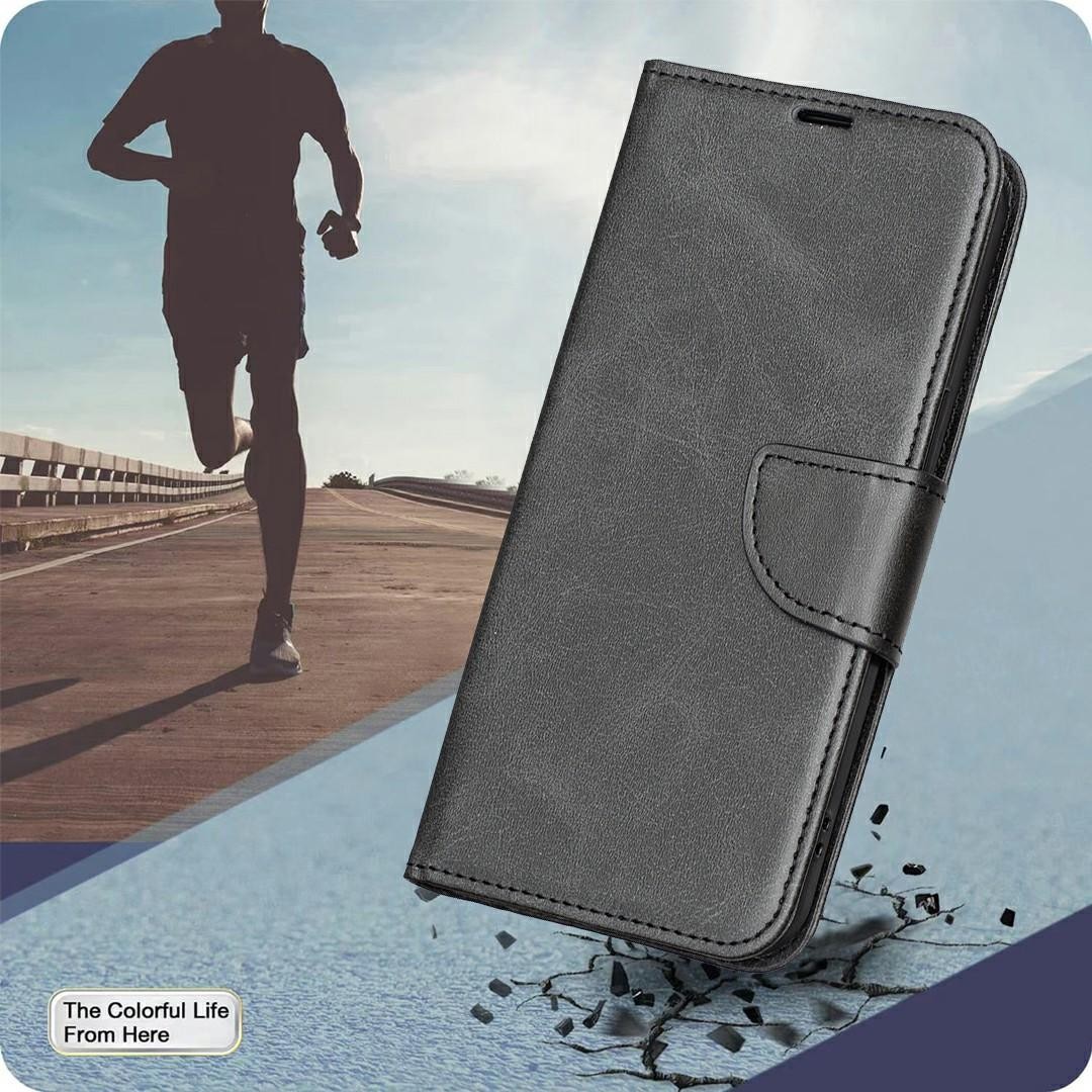 Binfen Xiaomi Redmi Note 15 Pro 4G Lambskin Texture Pure Color Flip Leather Black-Θήκη Βιβλίο