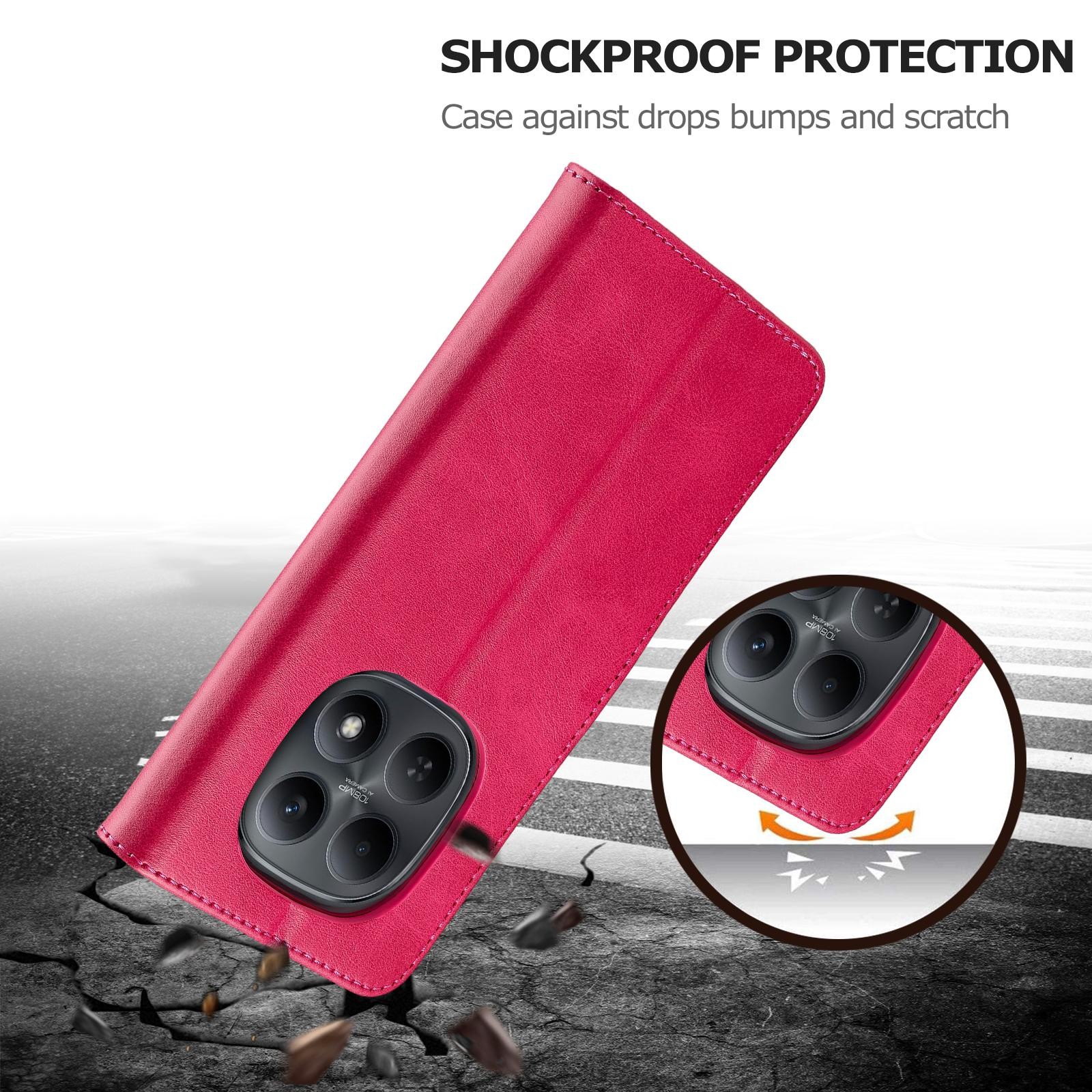 Lc. Imeeke Xiaomi Redmi Note 15 Pro 4G Calf Texture Leather Pink-Θήκη Βιβλίο