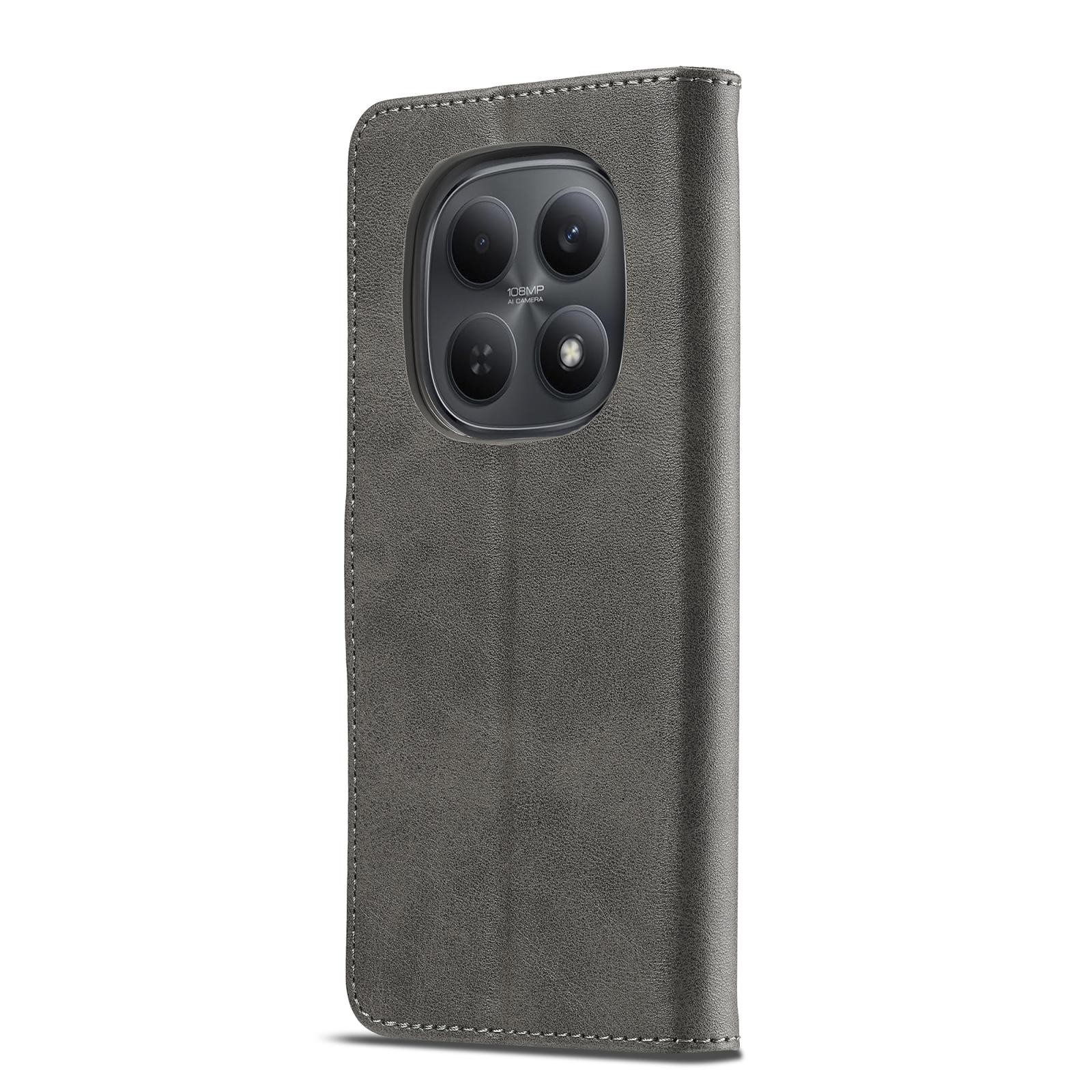 Lc. Imeeke Xiaomi Redmi Note 15 Pro+ 5G Calf Texture Leather Grey-Θήκη Βιβλίο