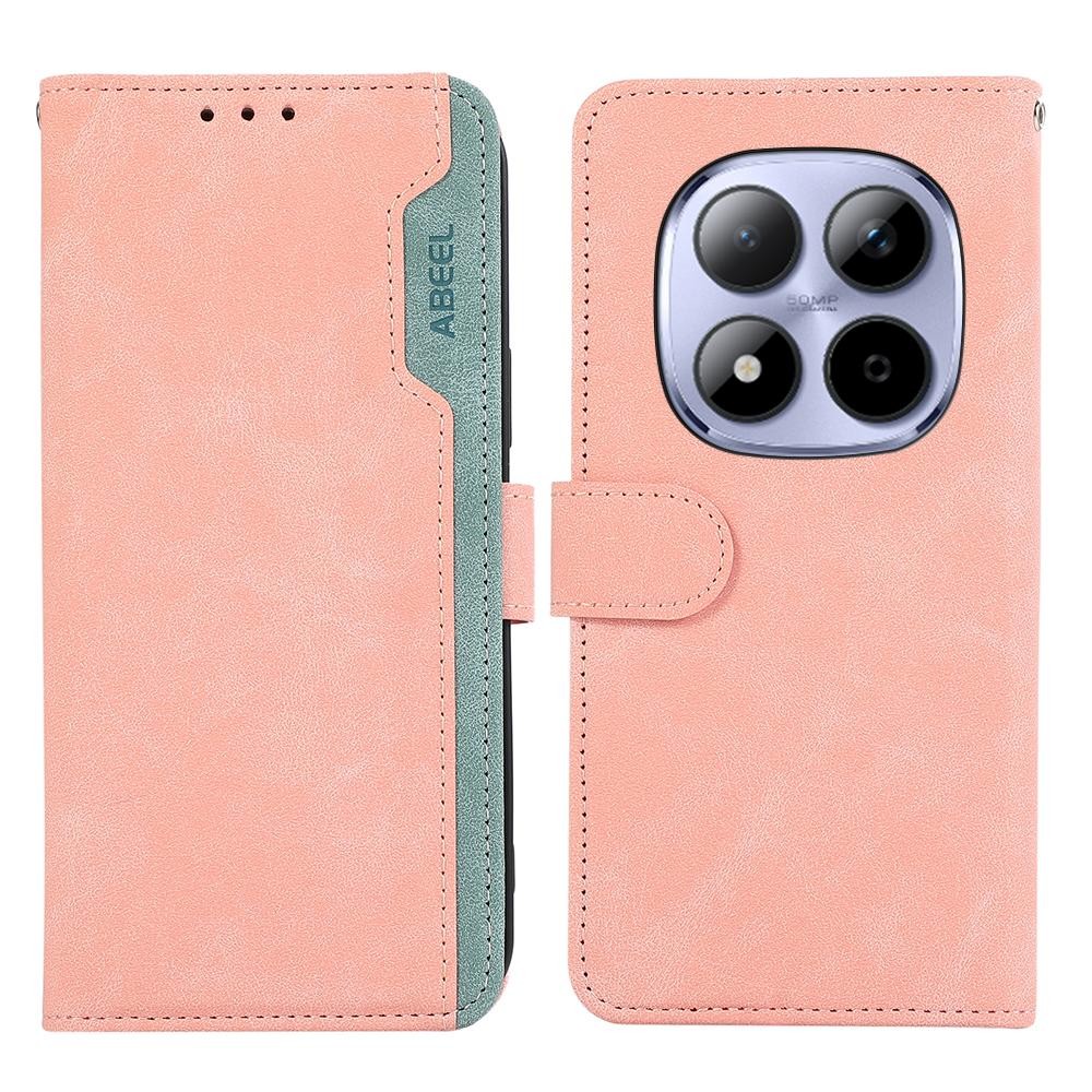 Abeel Xiaomi Redmi Note 15 Pro+ 5G Color Block Magnetic RFID Leather Pink Cyan-Θήκη Βιβλίο
