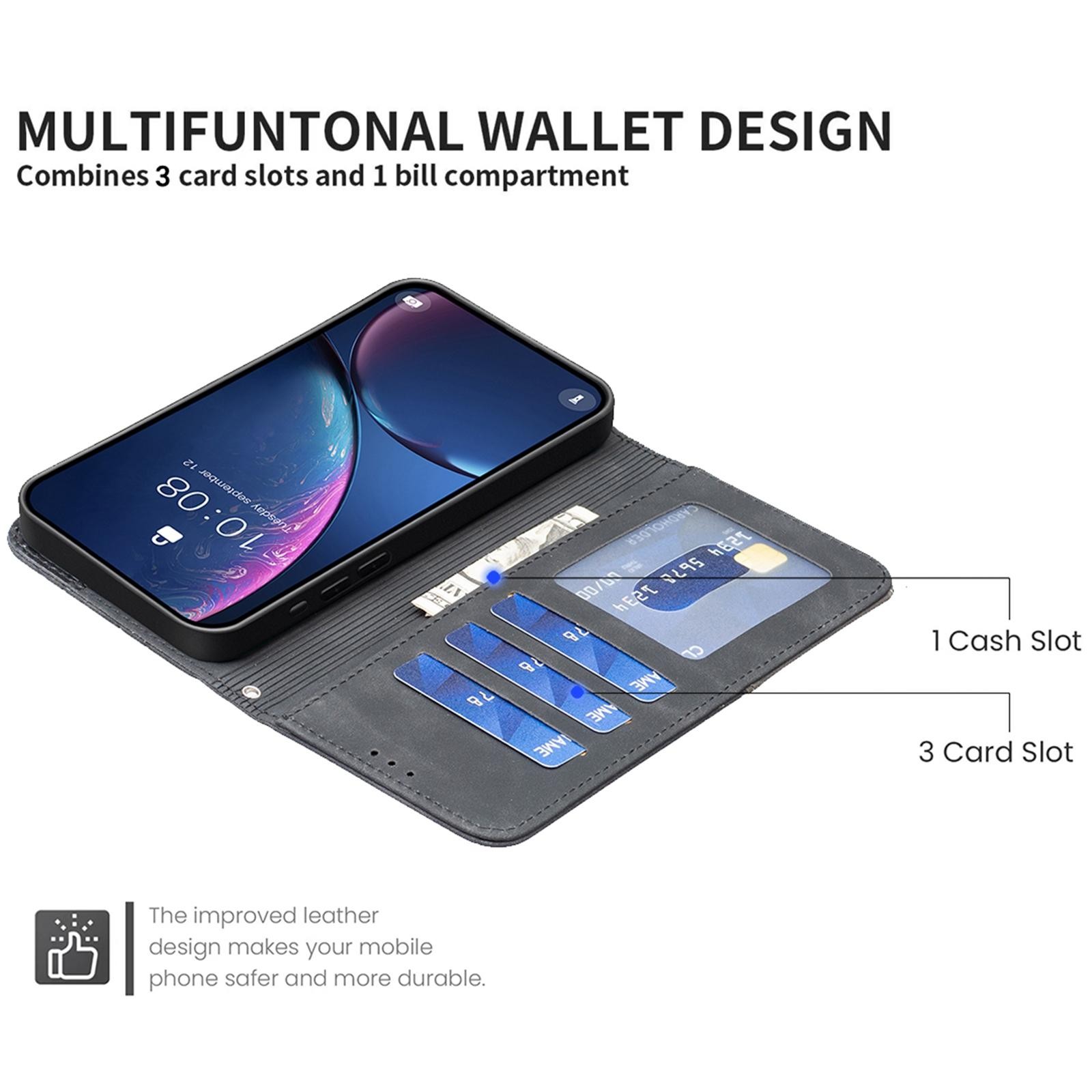 Binfen Xiaomi Redmi Note 15 5G Magnetic Buckle Rhombus Texture Leather Black-Θήκη Βιβλίο