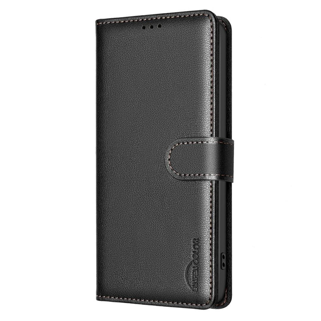 Binfen Xiaomi Redmi Note 15 Pro 4G Litchi Texture RFID Anti-theft Leather Black-Θήκη Βιβλίο