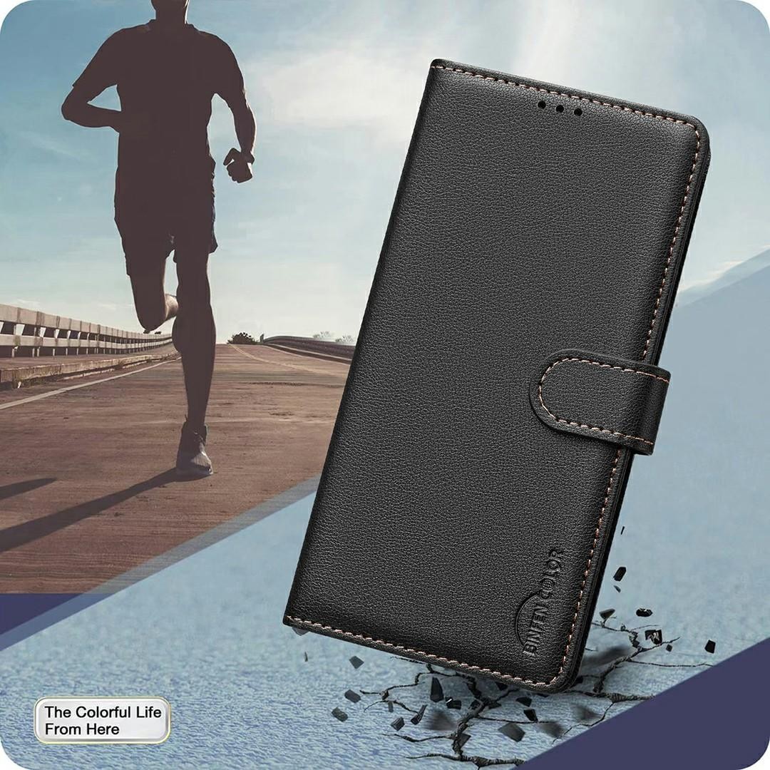 Binfen Xiaomi Redmi Note 15 Pro 4G Litchi Texture RFID Anti-theft Leather Black-Θήκη Βιβλίο