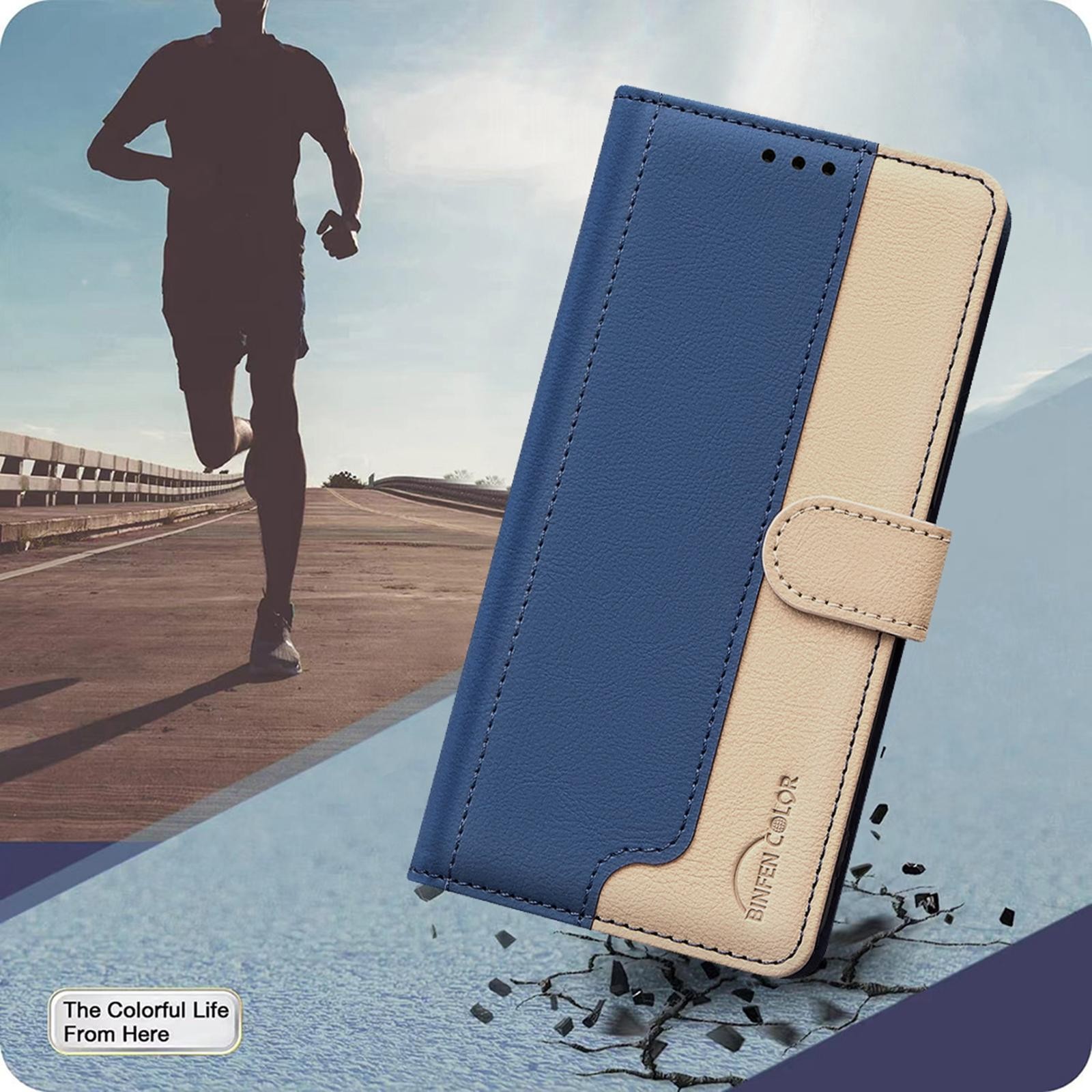 Binfen Xiaomi Redmi Note 15 5G Color Matching RFID Anti-theft Leather Blue-Θήκη Βιβλίο