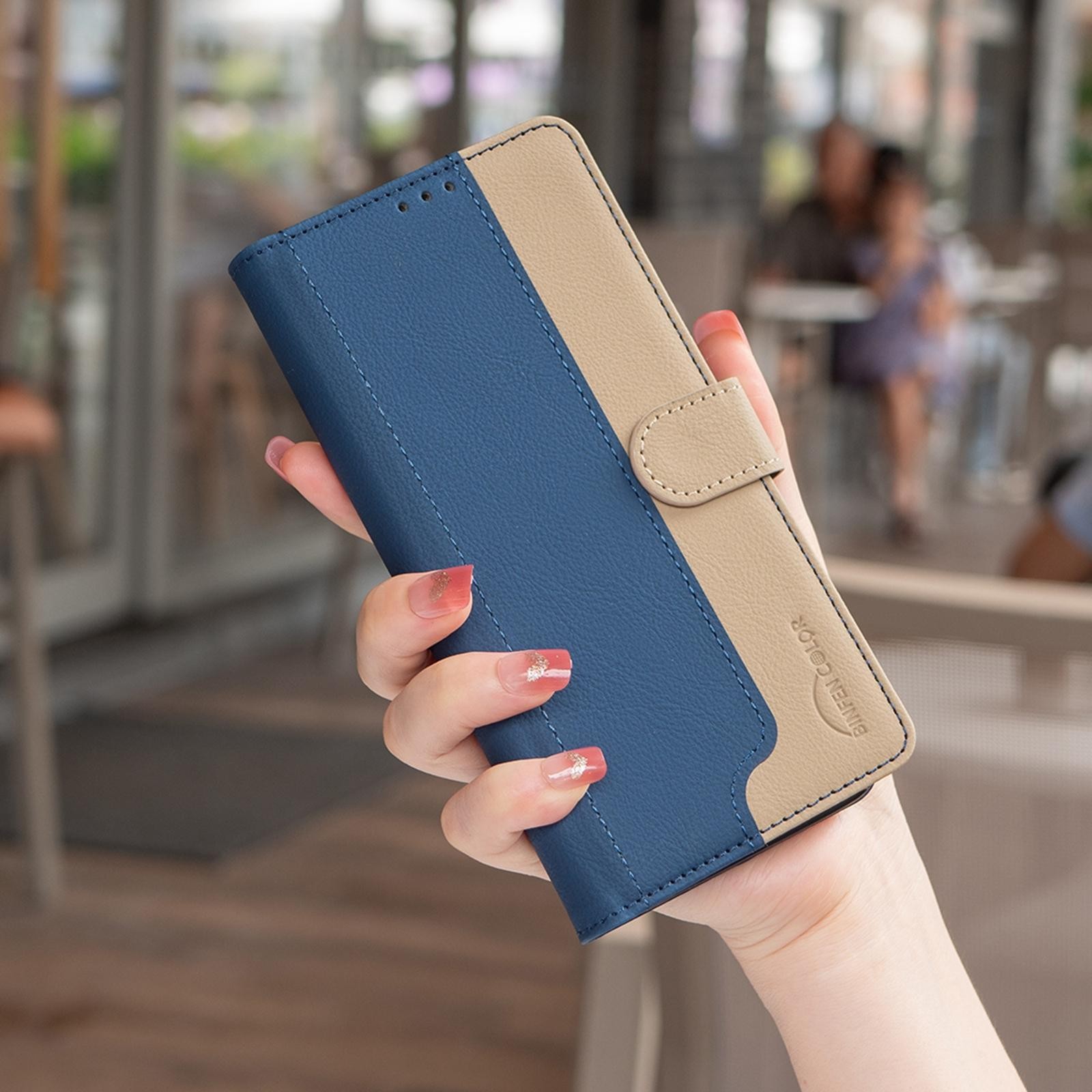 Binfen Xiaomi Redmi Note 15 5G Color Matching RFID Anti-theft Leather Blue-Θήκη Βιβλίο