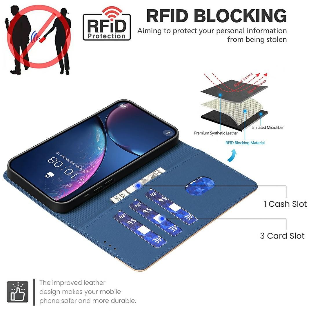 Binfen Xiaomi Redmi Note 15 Pro 4G Color Matching RFID Anti-theft Leather Blue-Θήκη Βιβλίο