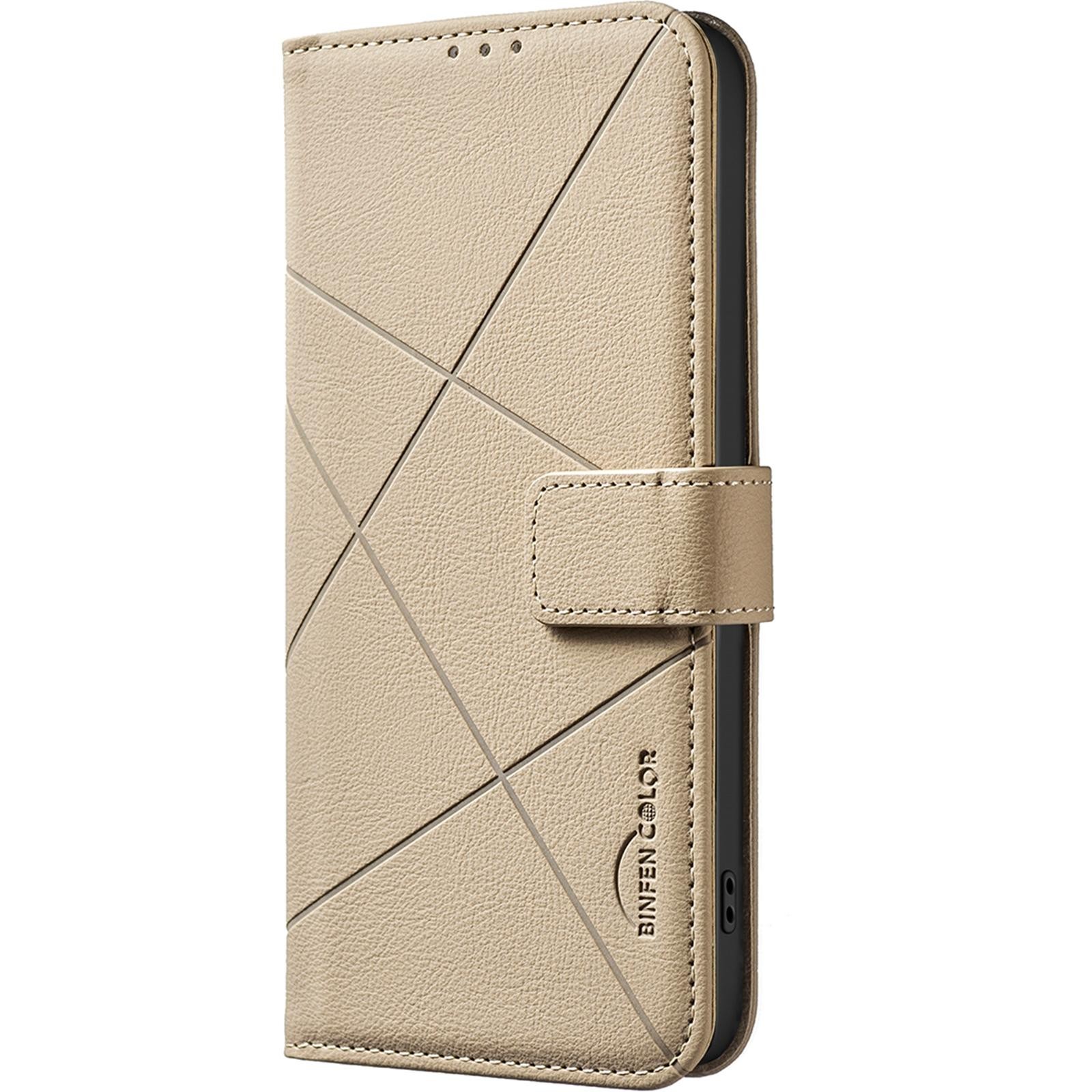 Binfen Xiaomi Redmi Note 15 5G Geometric Pattern RFID Leather Beige-Θήκη Βιβλίο