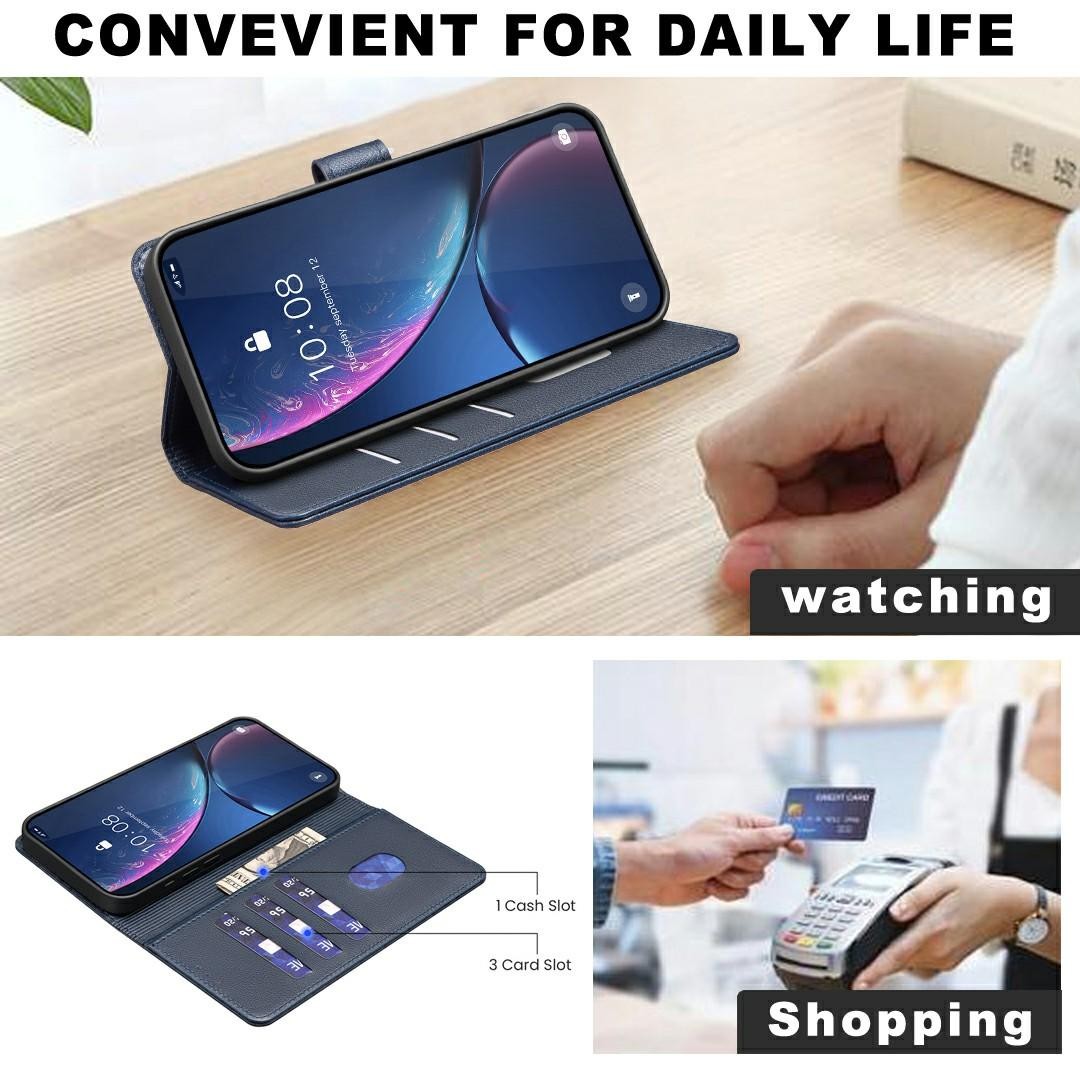 Binfen Xiaomi Redmi Note 15 Pro 4G Litchi Texture RFID Anti-theft Leather Blue-Θήκη Βιβλίο