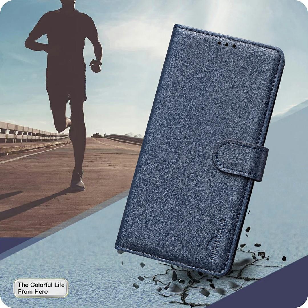 Binfen Xiaomi Redmi Note 15 Pro 4G Litchi Texture RFID Anti-theft Leather Blue-Θήκη Βιβλίο