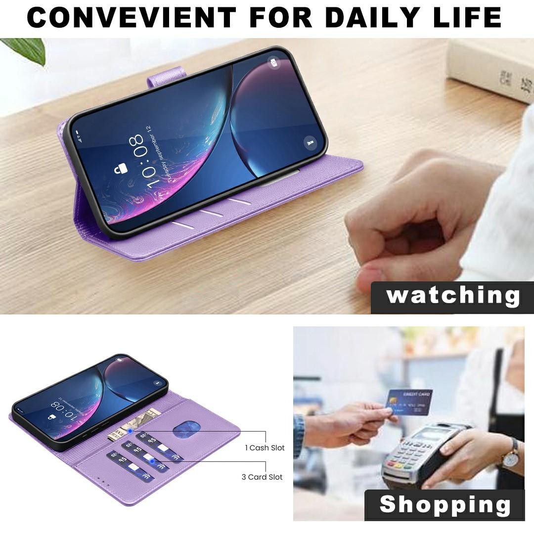 Binfen Xiaomi Redmi Note 15 Pro 4G Litchi Texture RFID Anti-theft Leather Purple-Θήκη Βιβλίο