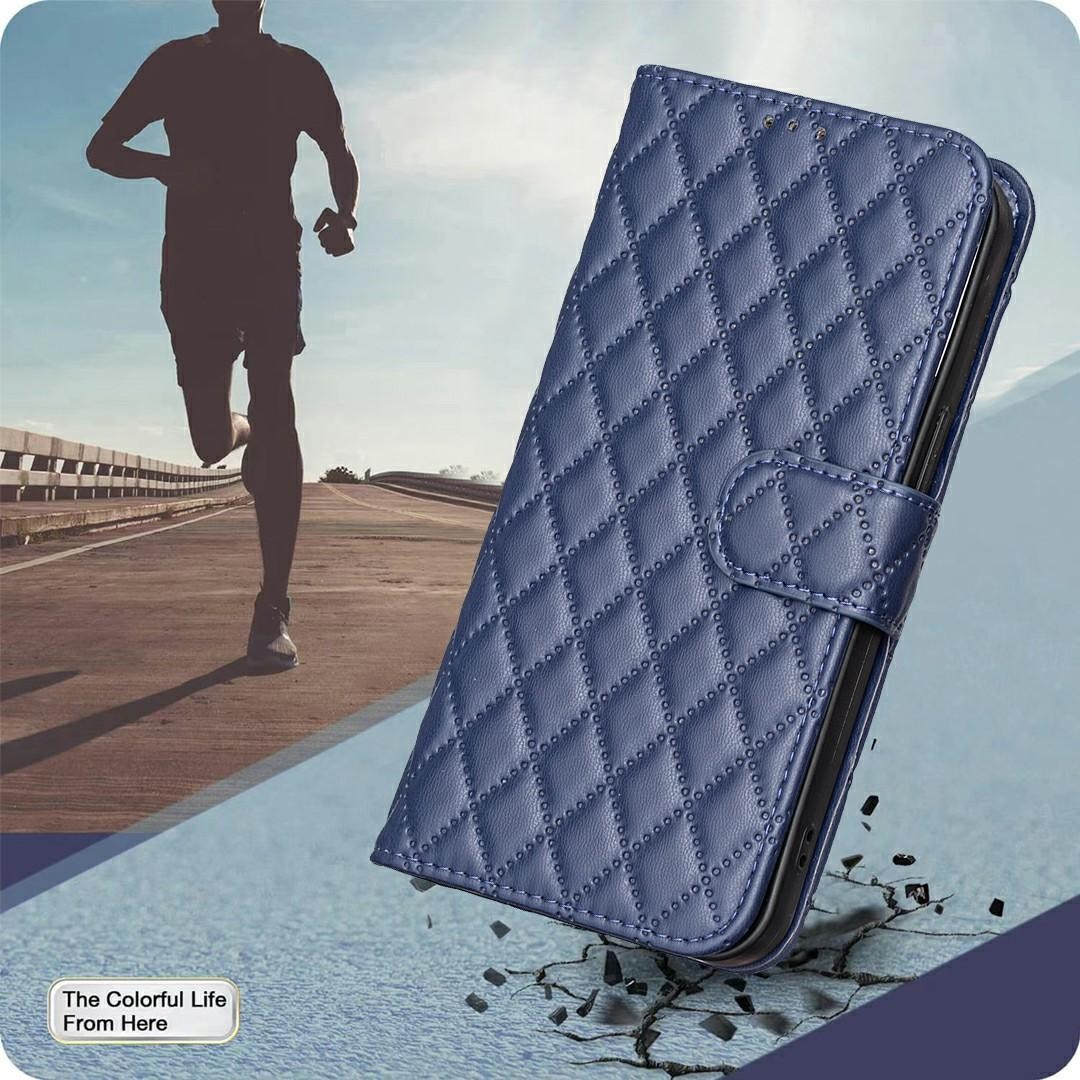 Binfen Xiaomi Redmi Note 15 Pro 4G Diamond Lattice Wallet Flip Leather Blue-Θήκη Βιβλίο