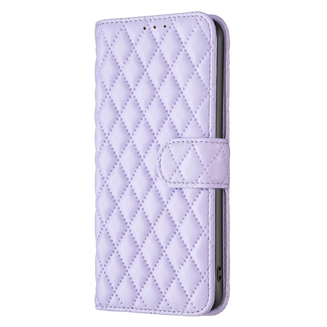 Binfen Xiaomi Redmi Note 15 Pro 4G Diamond Lattice Wallet Flip Leather Purple-Θήκη Βιβλίο