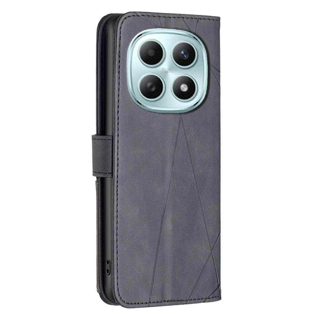 Binfen Xiaomi Redmi Note 15 Pro 4G Magnetic Buckle Rhombus Texture Leather Black-Θήκη Βιβλίο