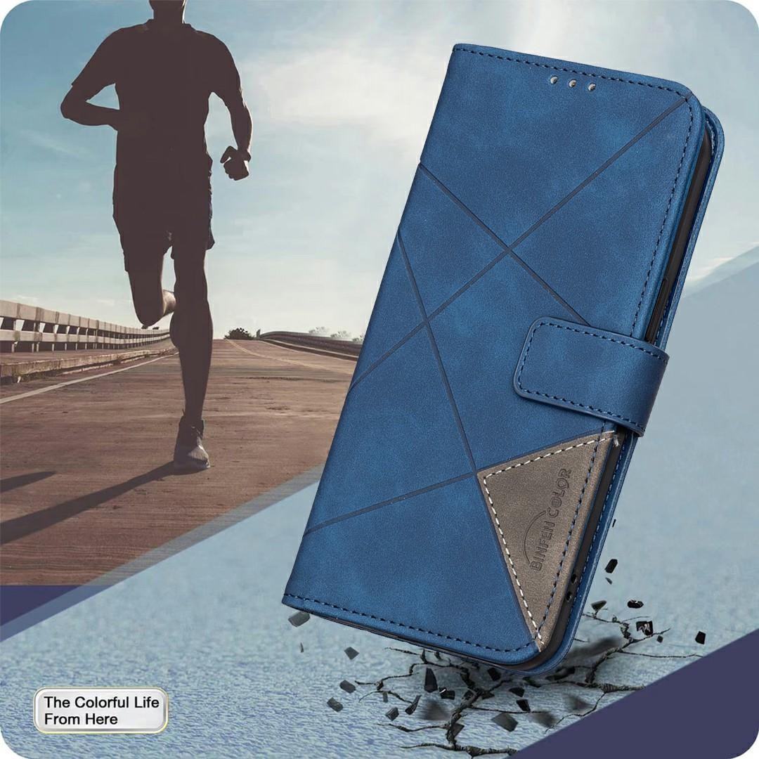 Binfen Xiaomi Redmi Note 15 Pro 4G Magnetic Buckle Rhombus Texture Leather Blue-Θήκη Βιβλίο