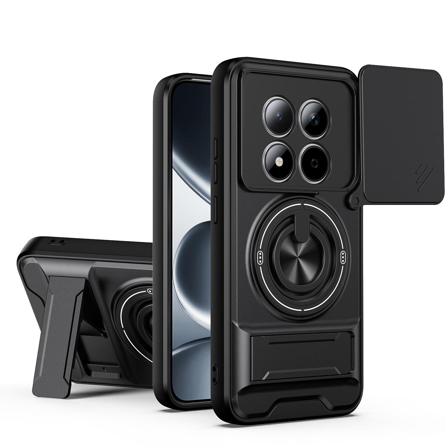 Xiaomi Redmi Note 15 Pro 4G Lens Sliding Window Multifunctional Magnetic Shockproof Black-Θήκη Σκληρή