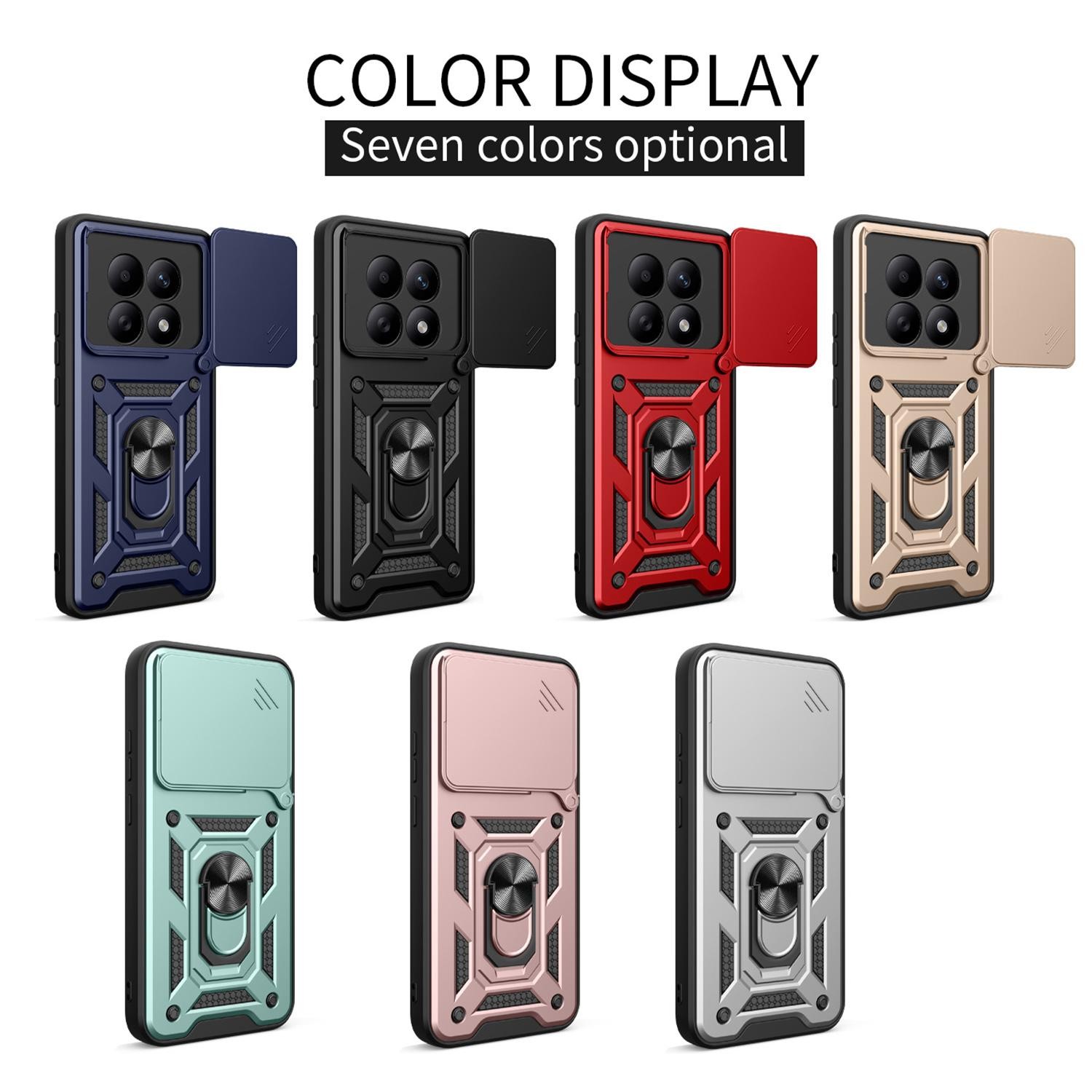 Xiaomi Redmi Note 15 5G / 4G Sliding Camera Cover Design TPU+PC Black-Θήκη Σκληρή