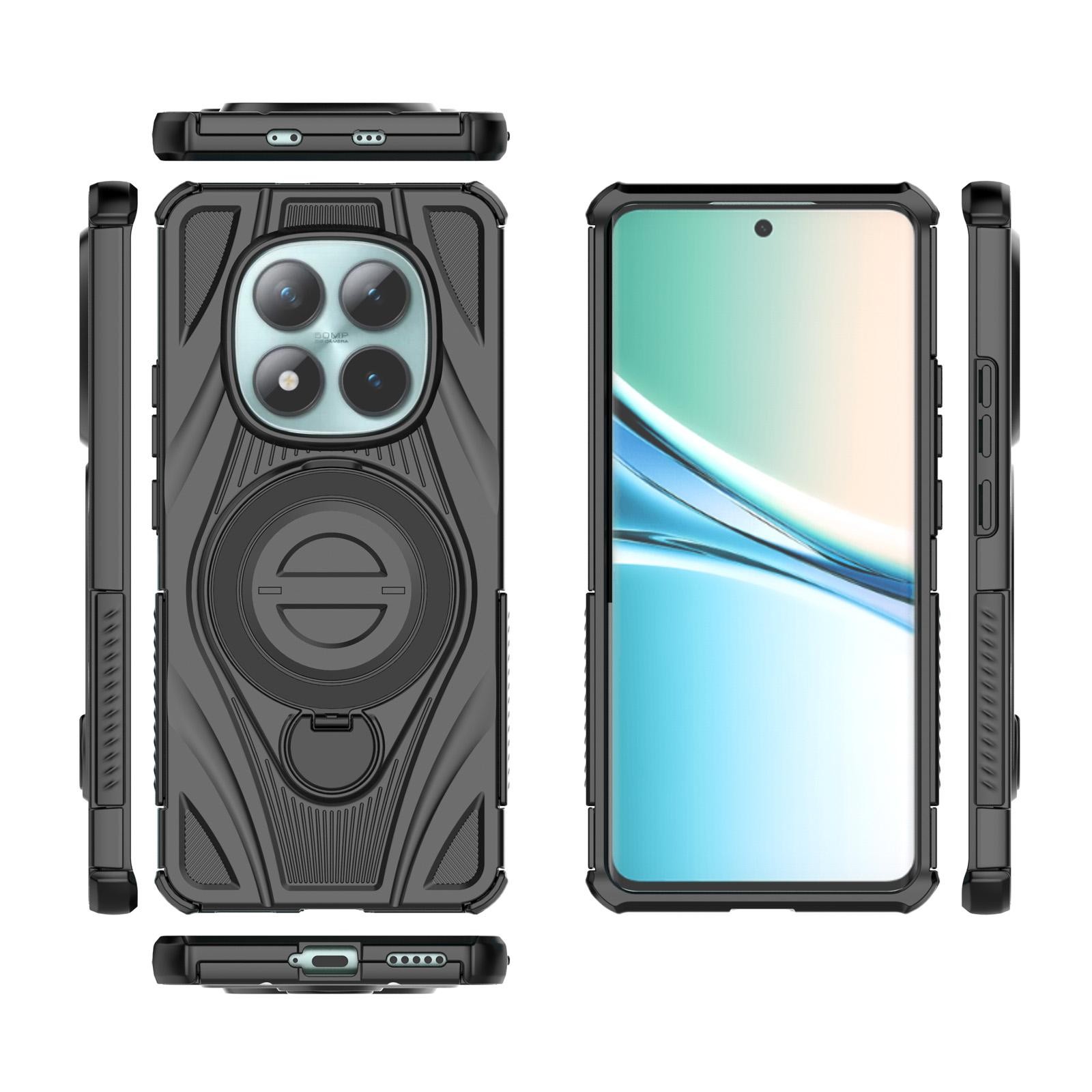 Xiaomi Redmi Note 15 5G /4G Star Ring Metallic Pivot Bracket Magnetic Black-Θήκη Σκληρή