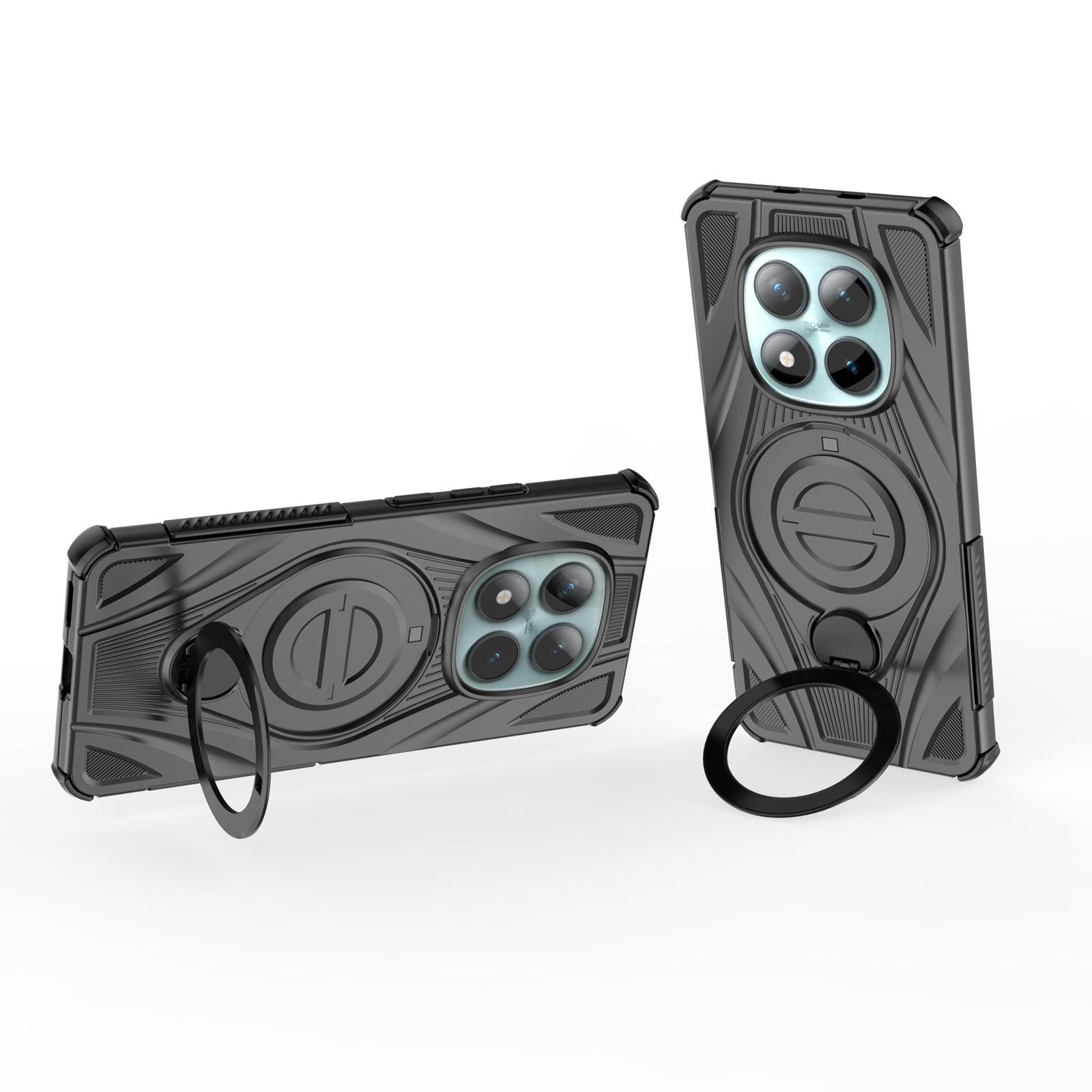Xiaomi Redmi Note 15 5G /4G Star Ring Metallic Pivot Bracket Magnetic Black-Θήκη Σκληρή