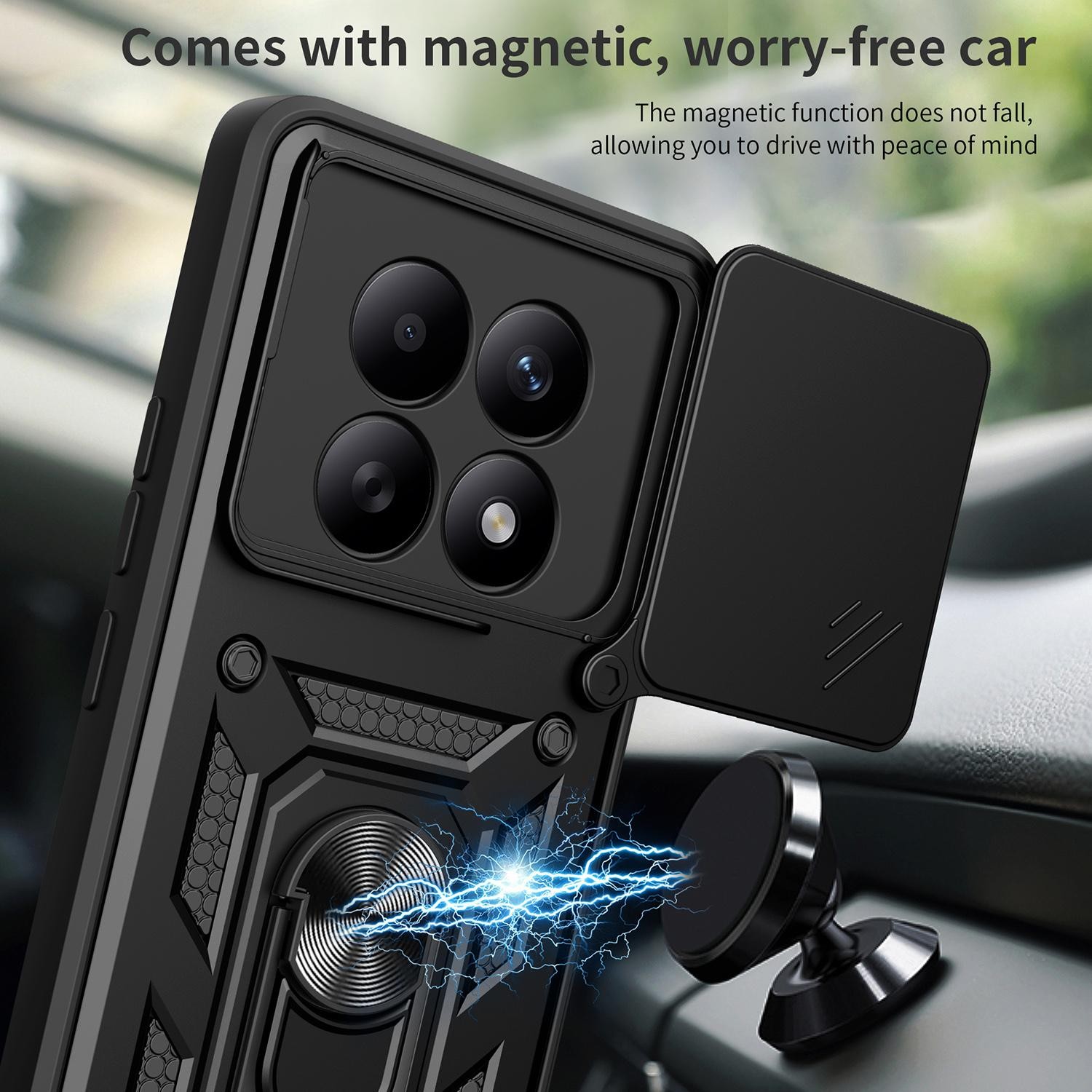 Xiaomi Redmi Note 15 5G / 4G Sliding Camera Cover Design TPU+PC Rose Gold-Θήκη Σκληρή