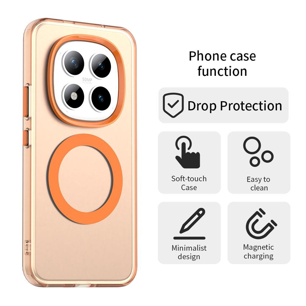 Xiaomi Redmi Note 15 Pro+ 5G Candy Magsafe PC Hybrid TPU Orange-Θήκη Σιλικόνης