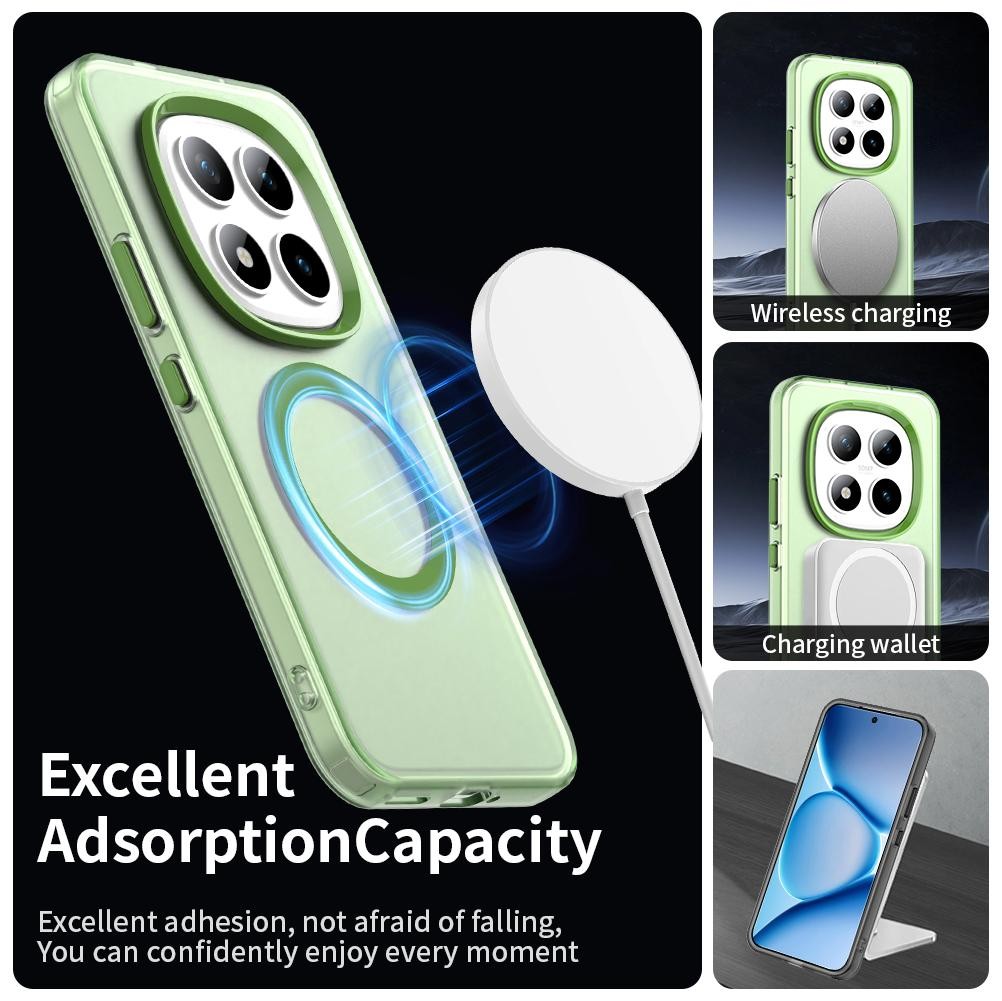 Xiaomi Redmi Note 15 Pro+ 5G Candy Magsafe PC Hybrid TPU Green-Θήκη Σιλικόνης